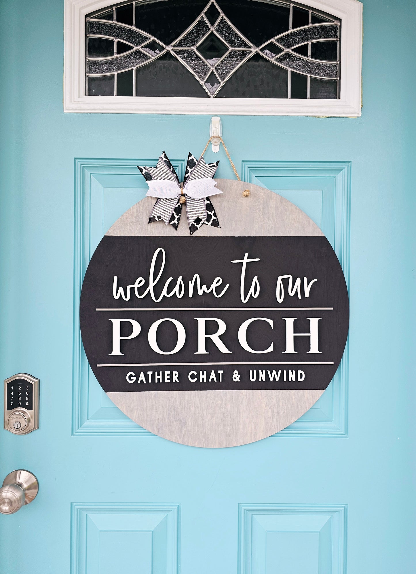 Welcome to Our Porch Door Hanger