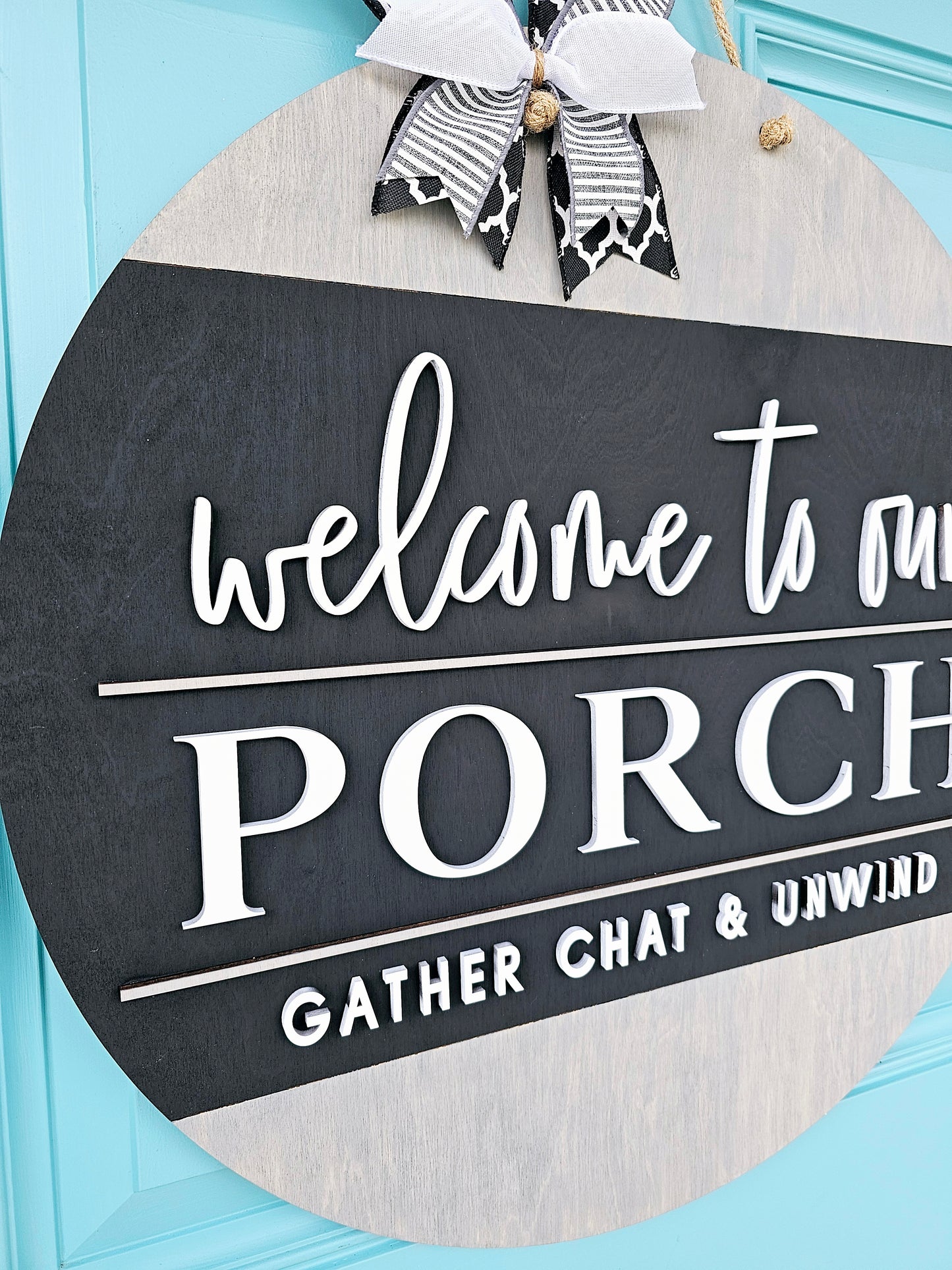 Welcome to Our Porch Door Hanger