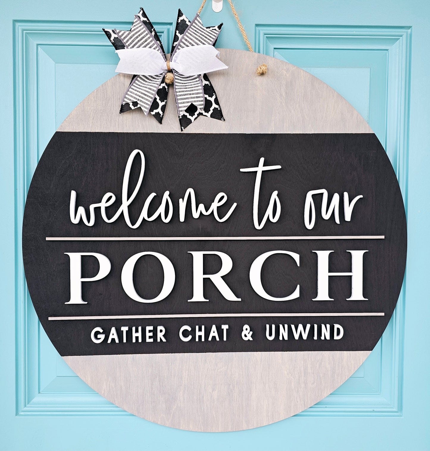 Welcome to Our Porch Door Hanger