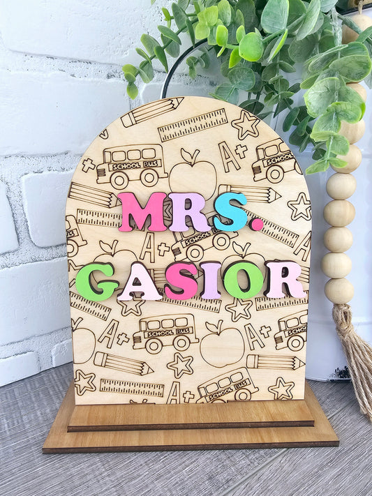 Teacher Desk Sign