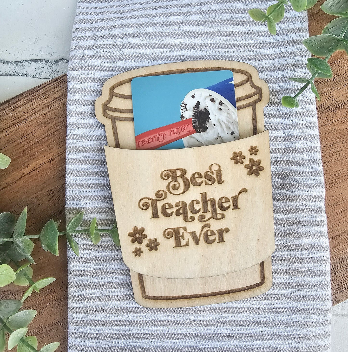 Best Teacher Ever Gift Card Holder