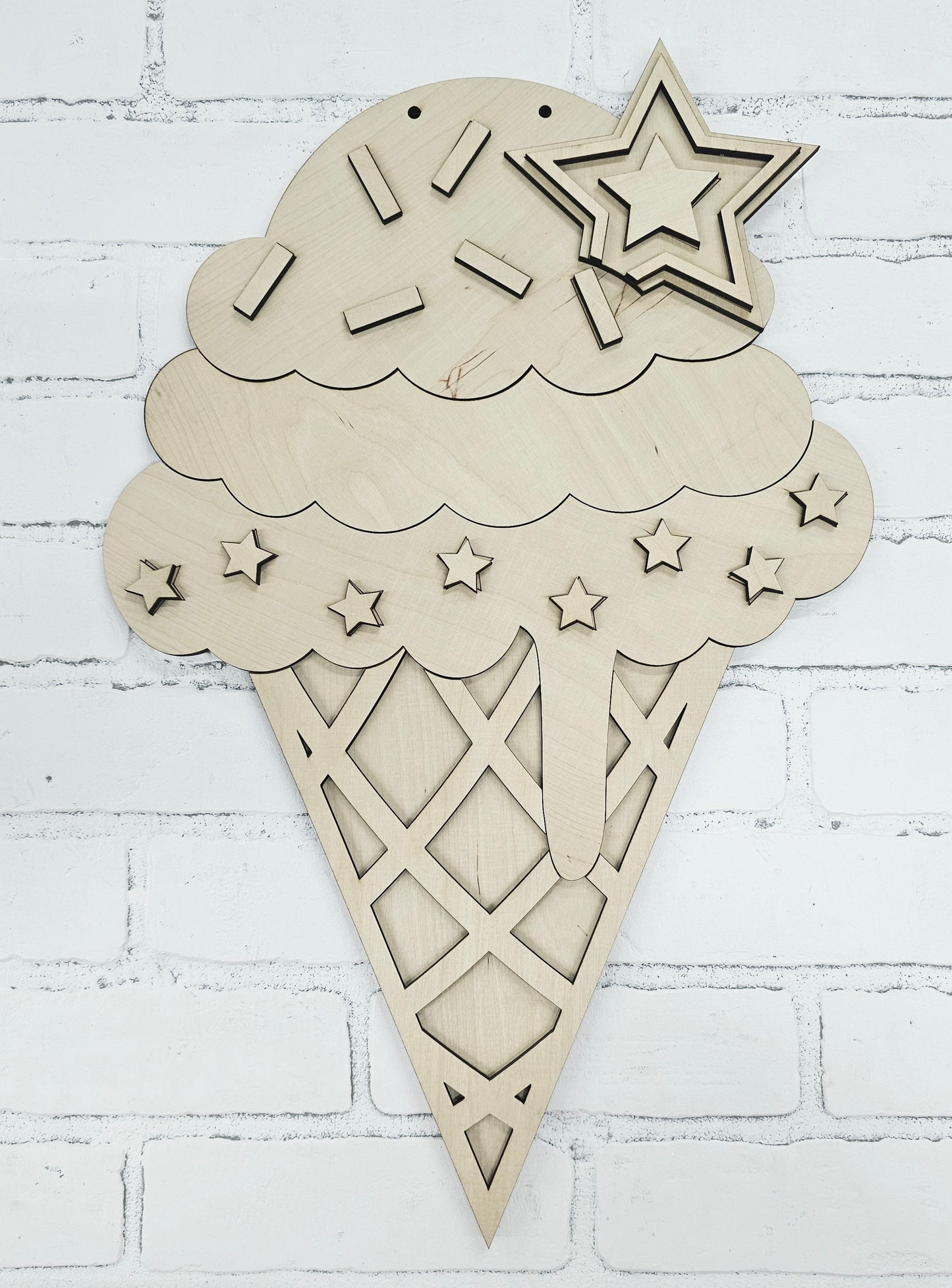 Patriotic Ice Cream Door Hanger