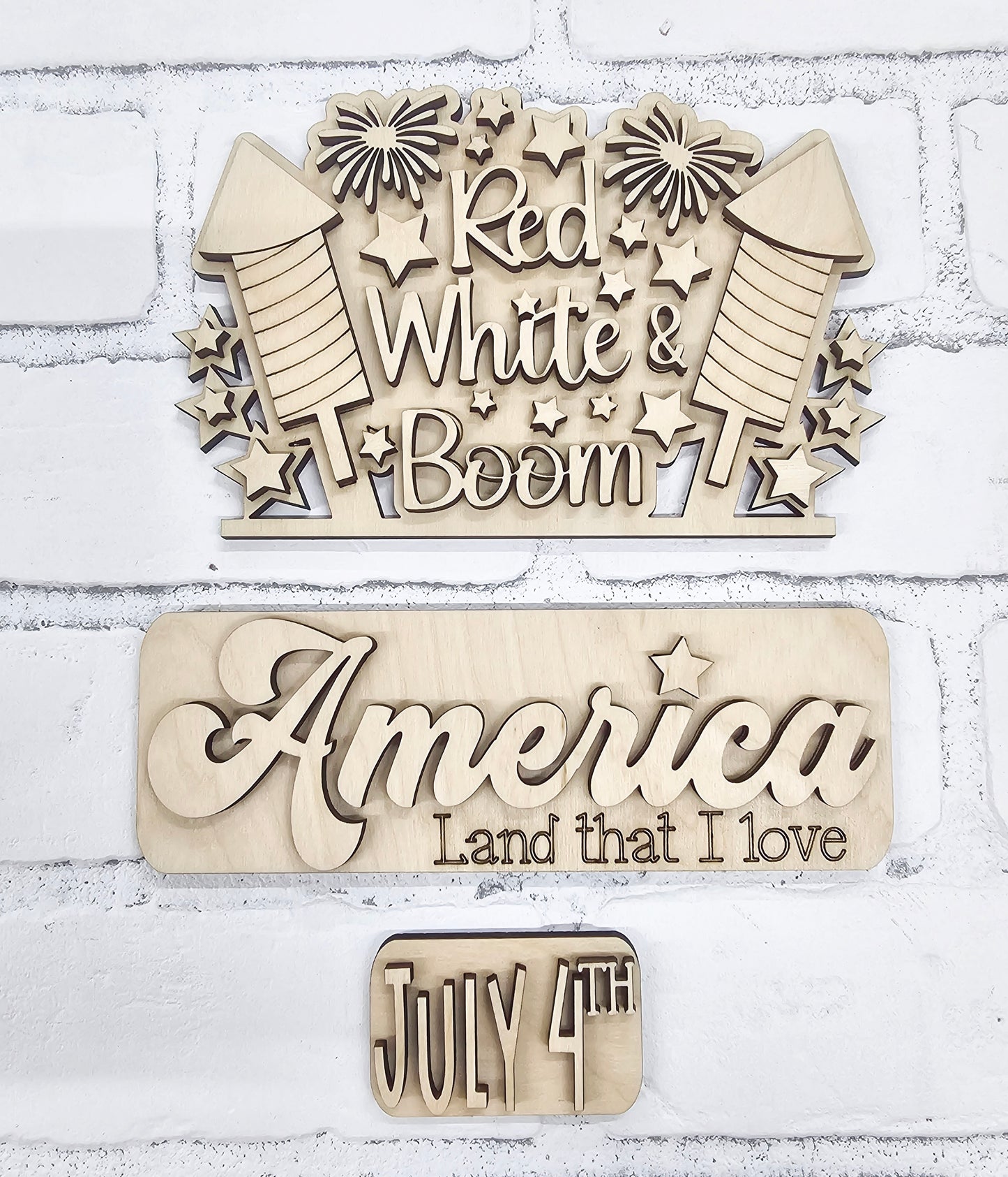 Red, White & Boom Truck Inserts