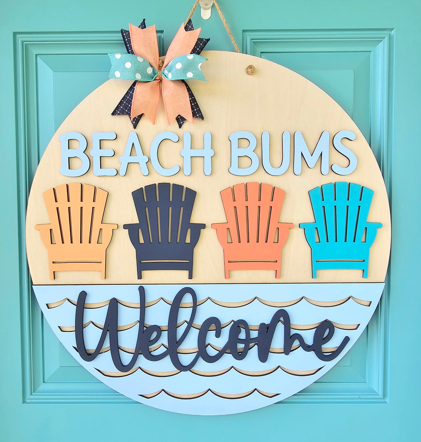 Beach Bums Welcome Door Hanger