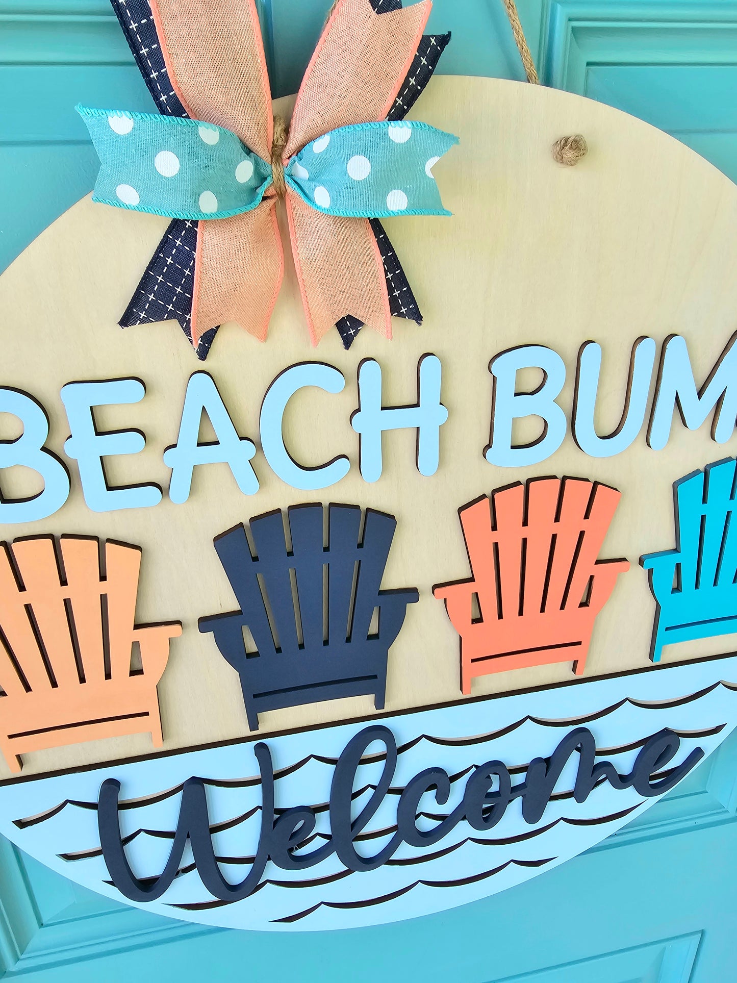 Beach Bums Welcome Door Hanger