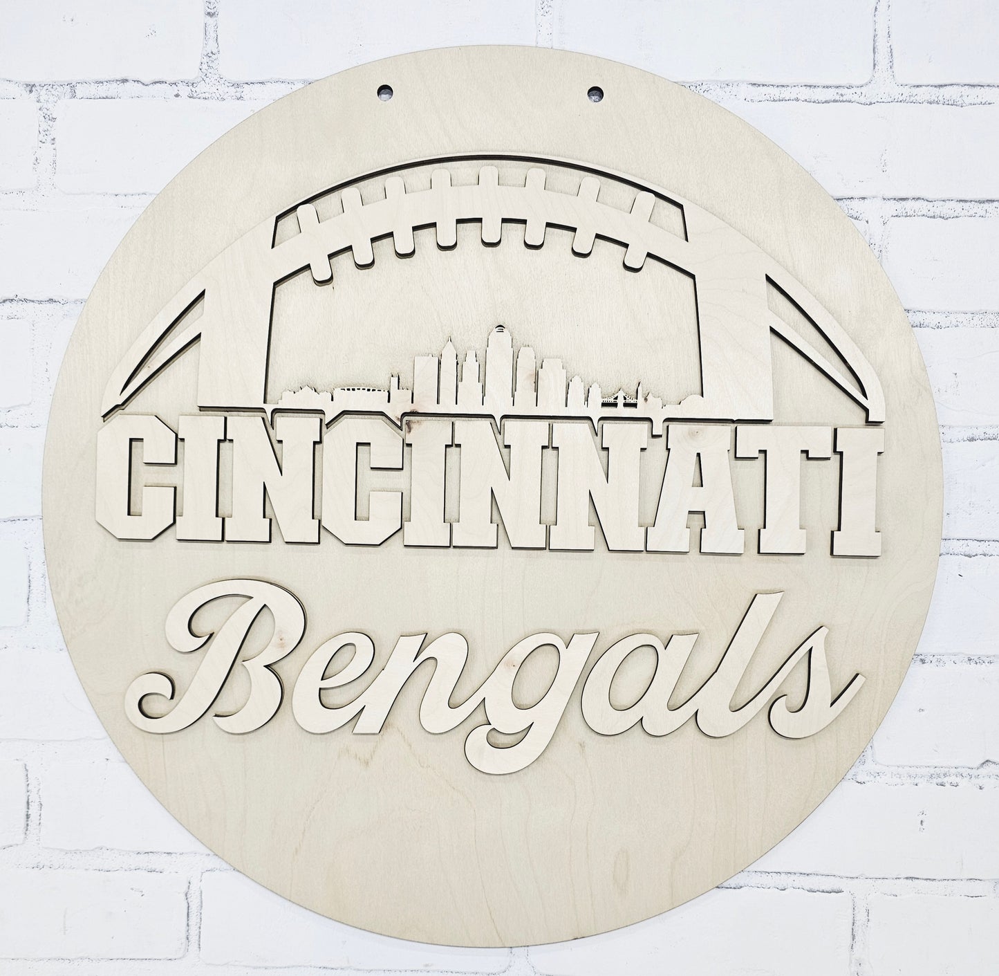 Cincinnati Bengals Skyline Door Hanger