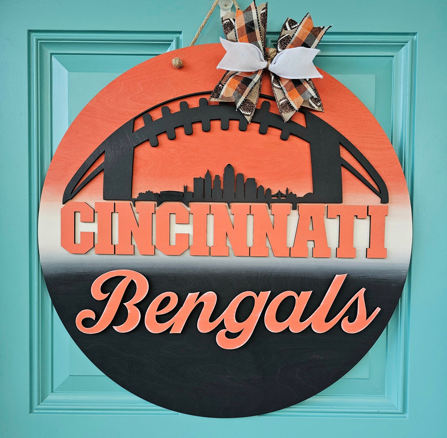 Cincinnati Bengals Skyline Door Hanger