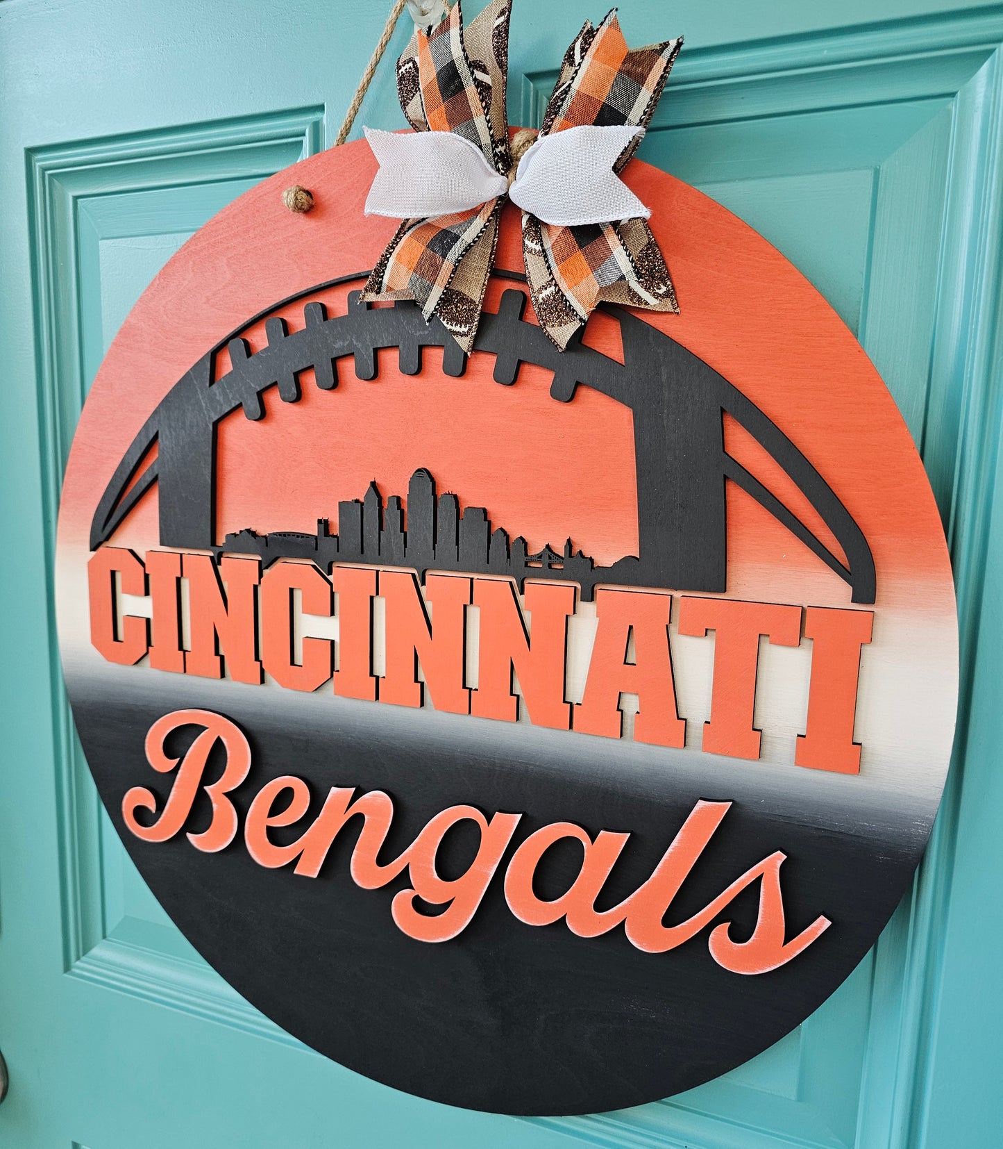 Cincinnati Bengals Skyline Door Hanger