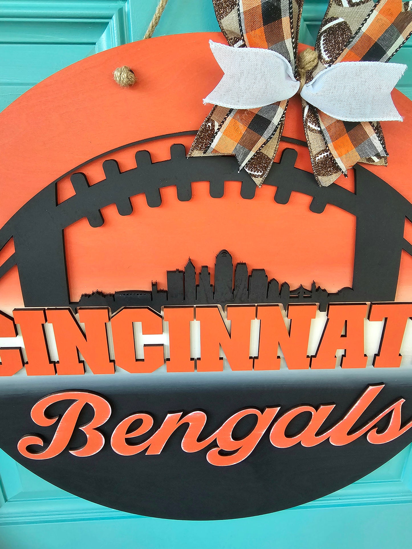 Cincinnati Bengals Skyline Door Hanger
