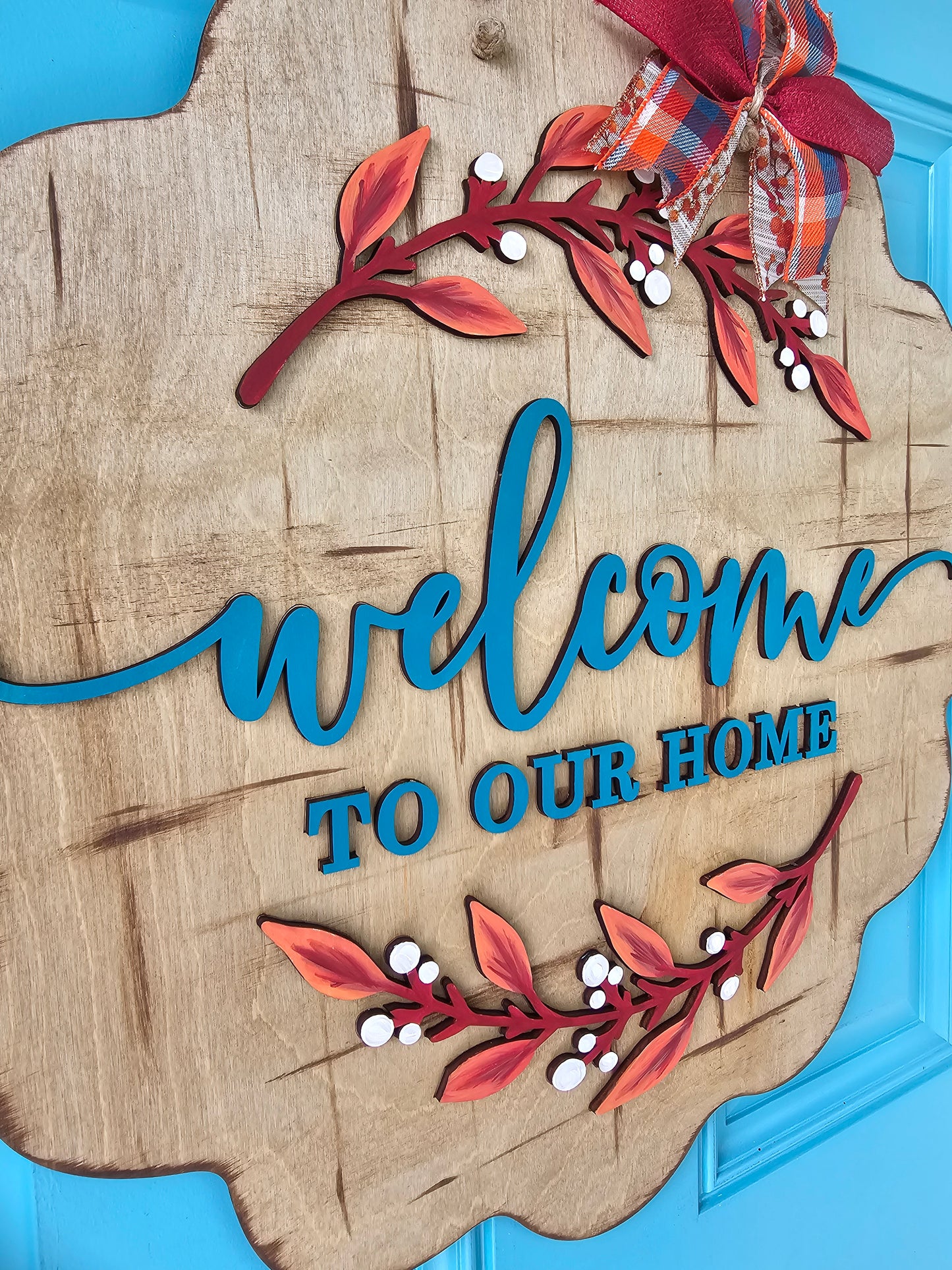Welcome to our Home Fall Door Hanger