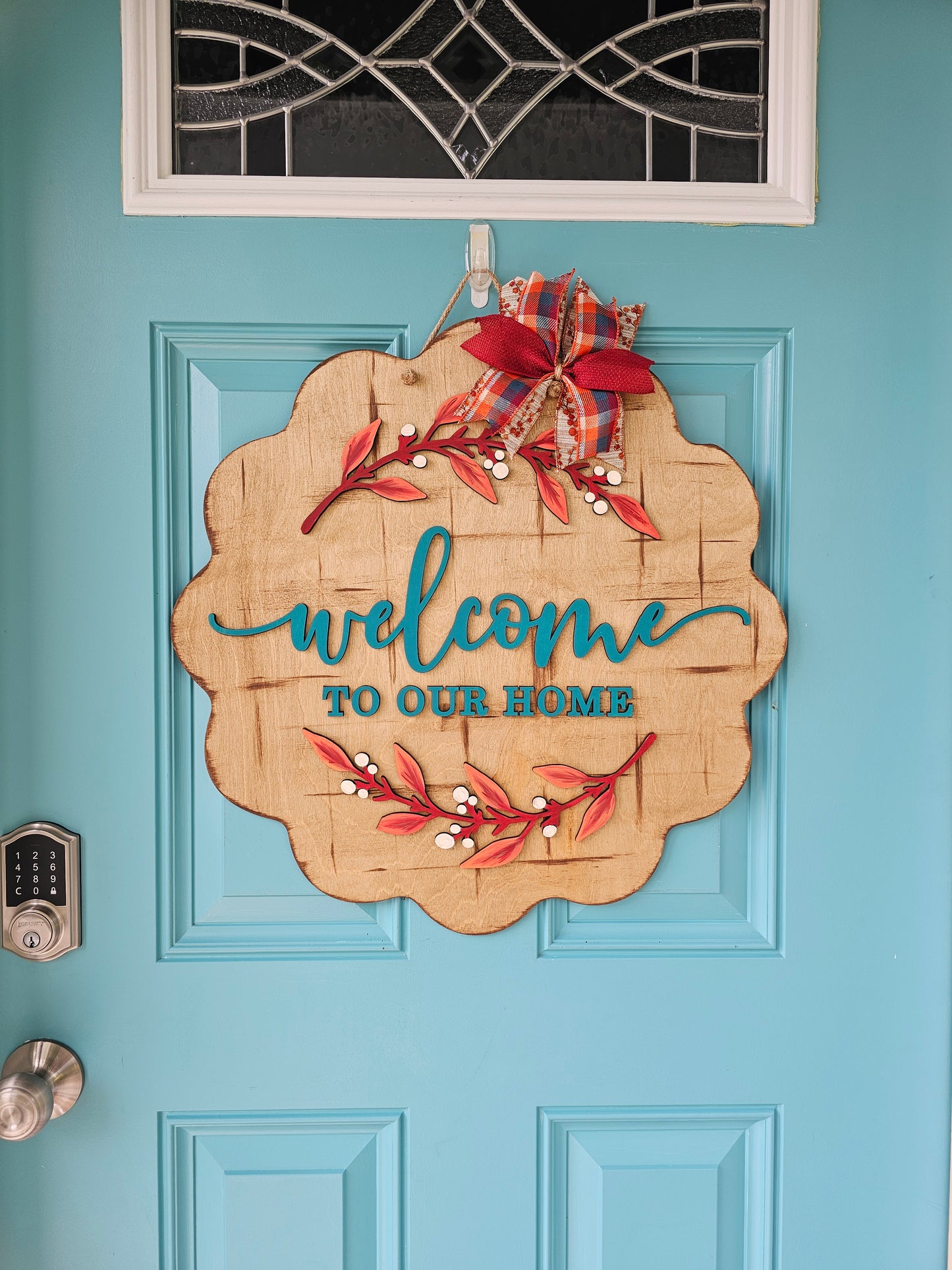 Welcome to our Home Fall Door Hanger