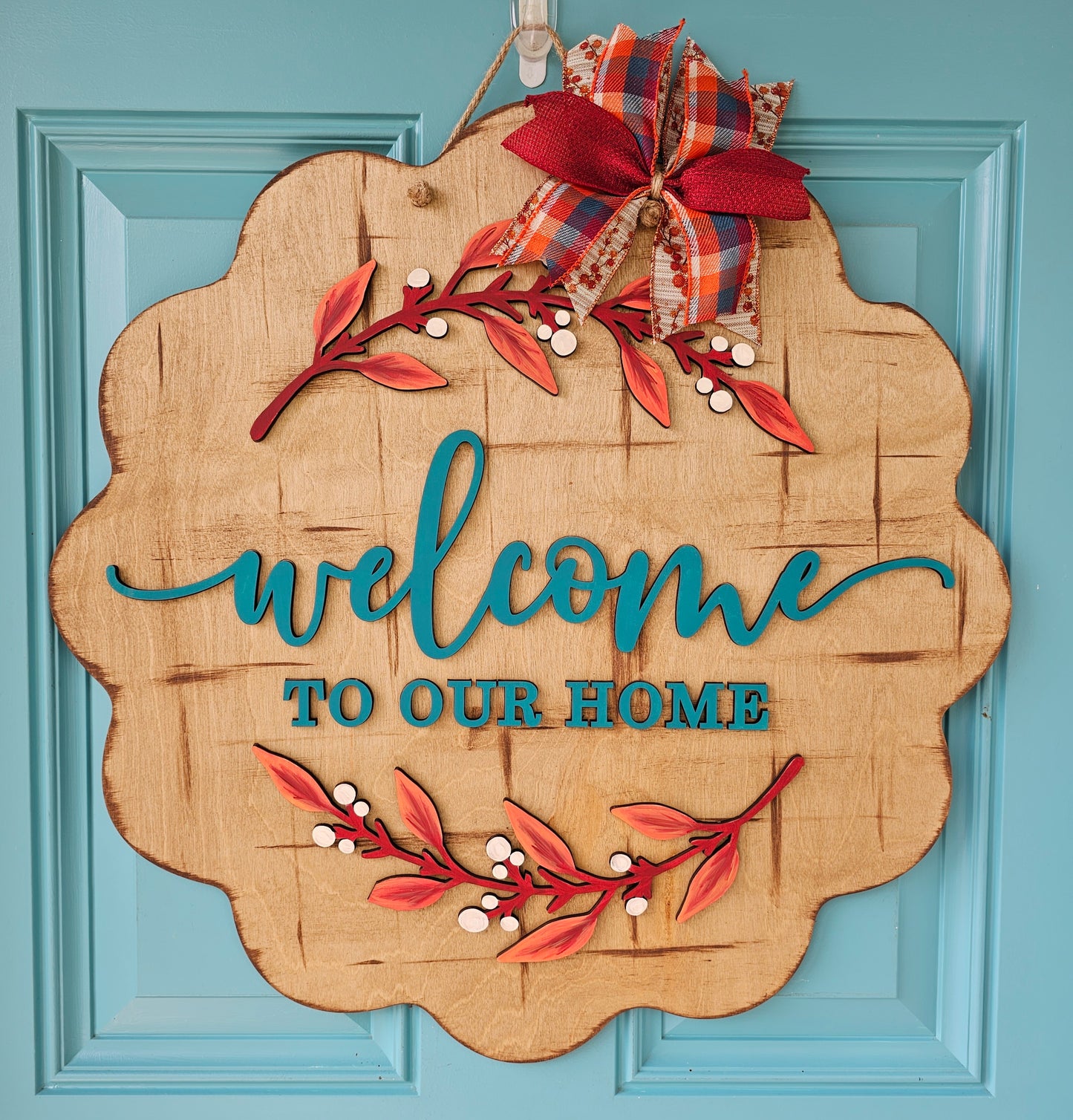 Welcome to our Home Fall Door Hanger