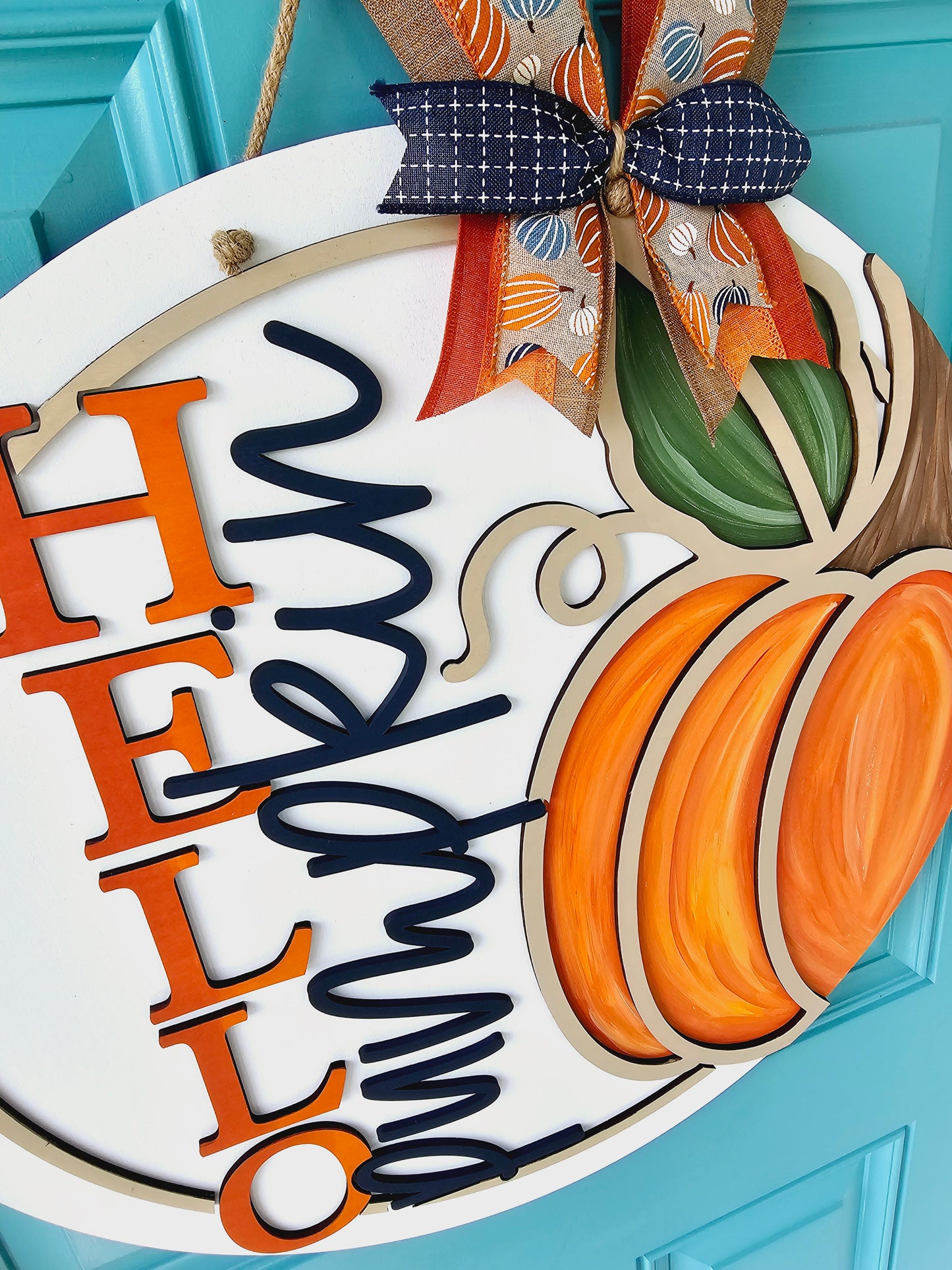 Hello Pumpkin Right Side Door Hanger