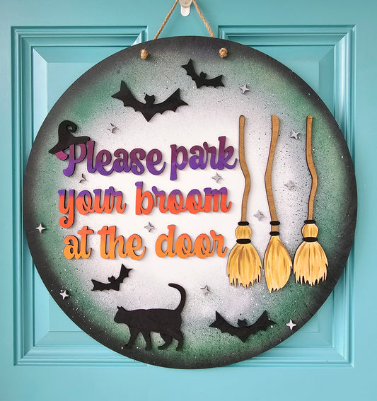 Park Your Broom Door Hanger