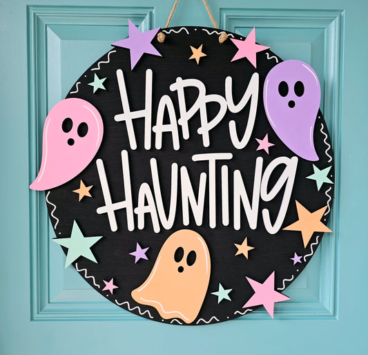 Happy Haunting Ghost Door Hanger