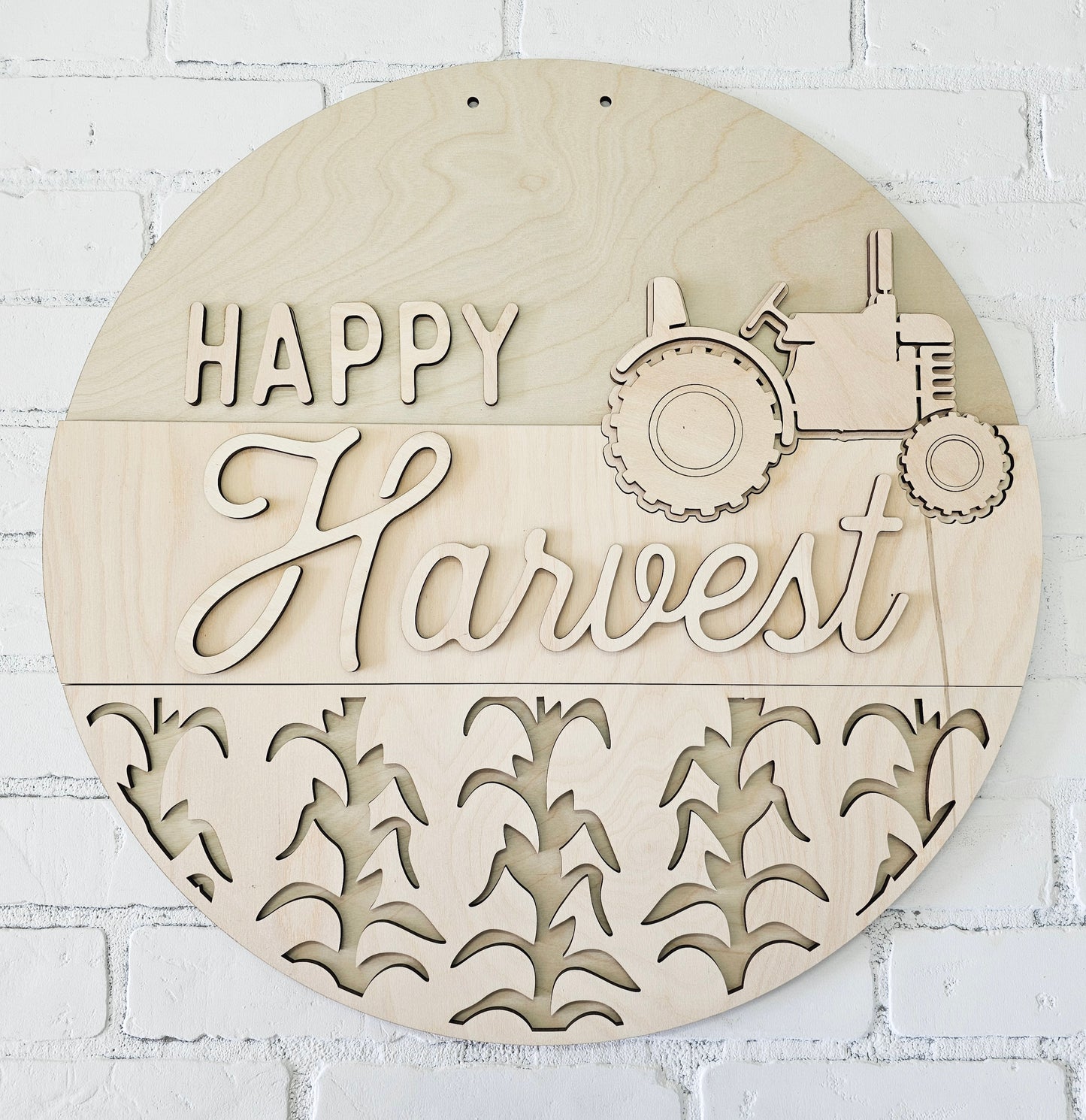 Happy Harvest Tractor Door Hanger