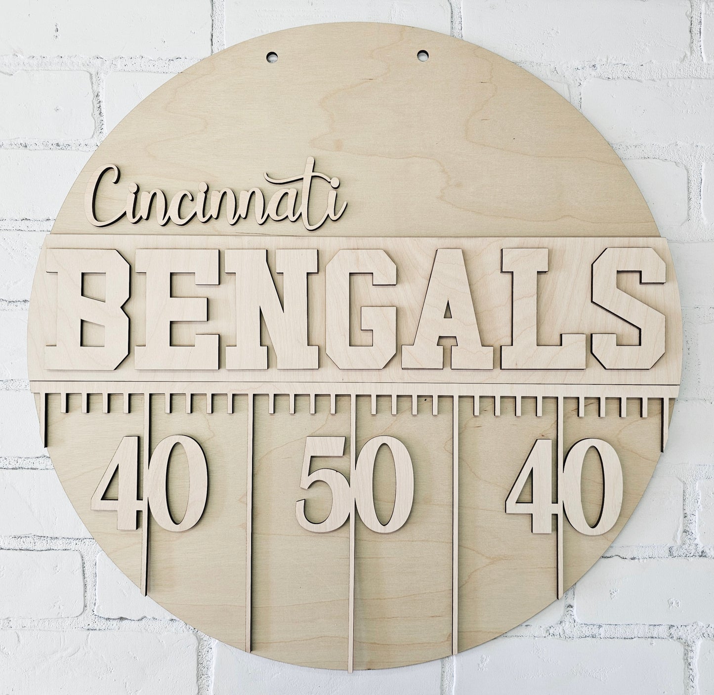 Bengals Yard Line Door Hanger