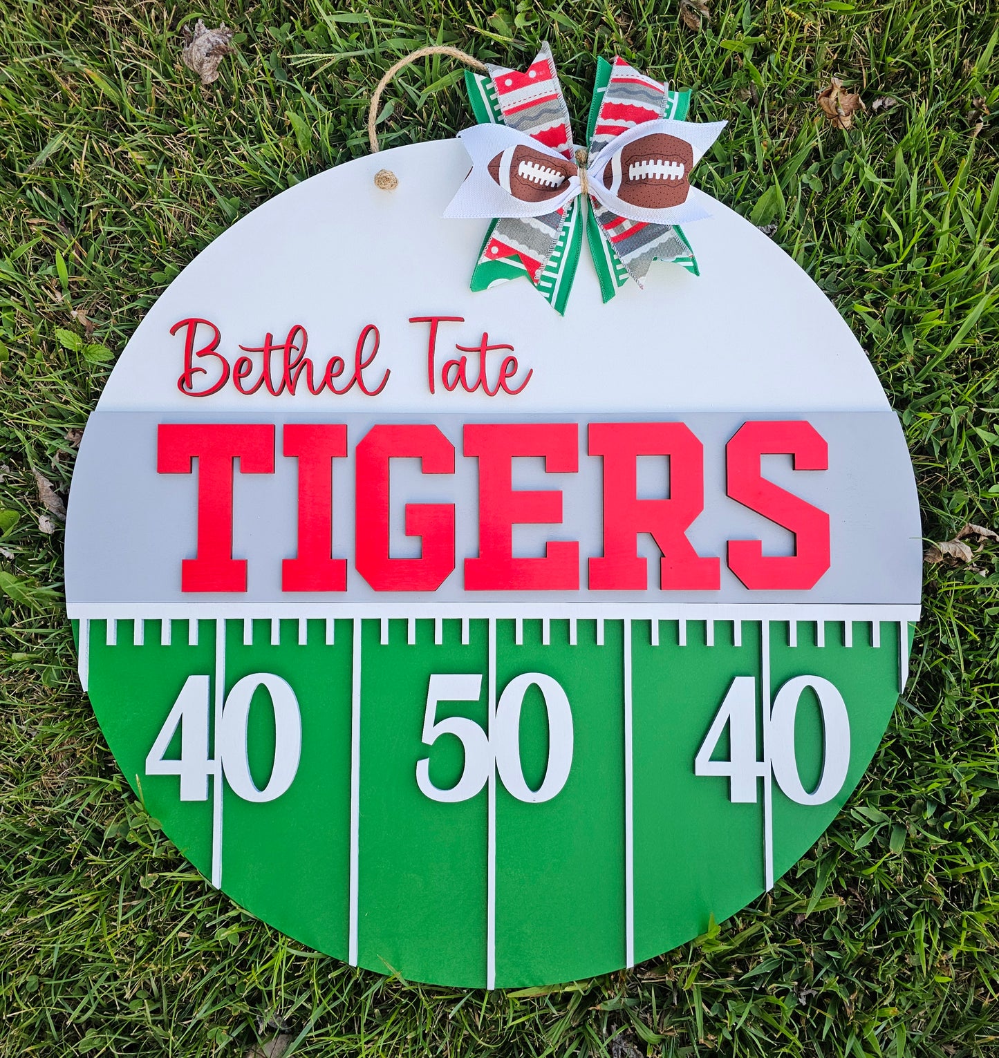 Football Yard Line Door Hanger
