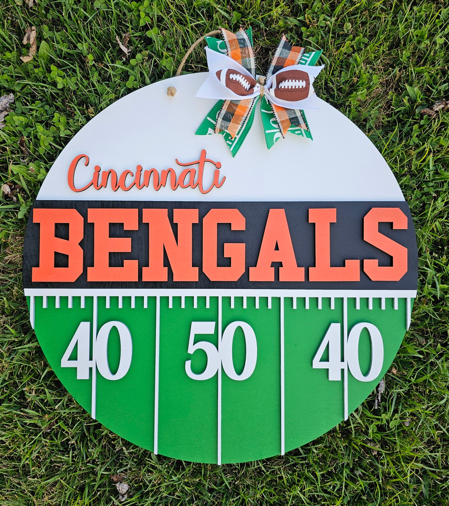 Bengals Yard Line Door Hanger