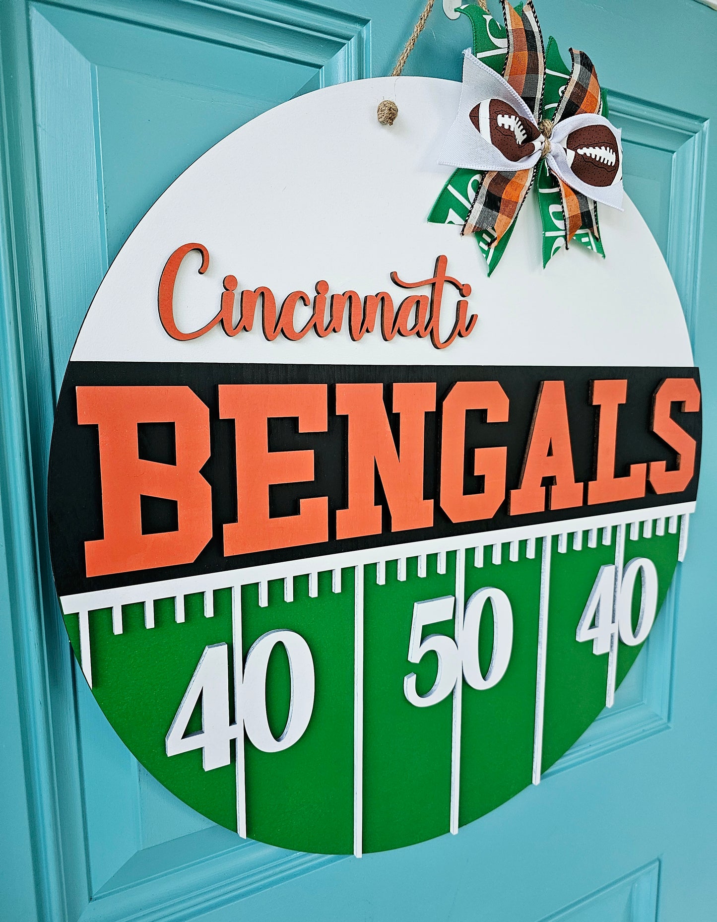 Bengals Yard Line Door Hanger
