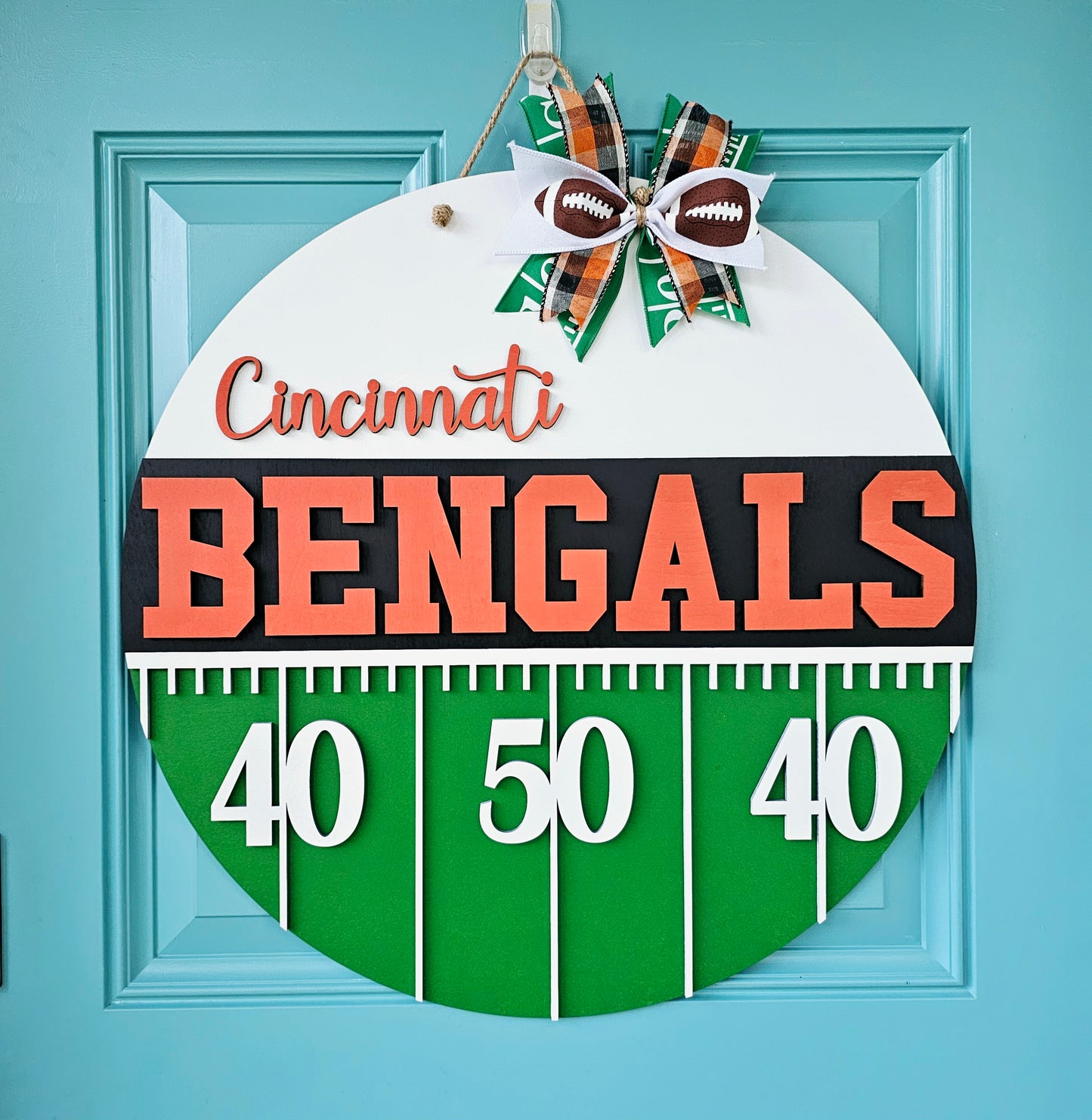 Bengals Yard Line Door Hanger