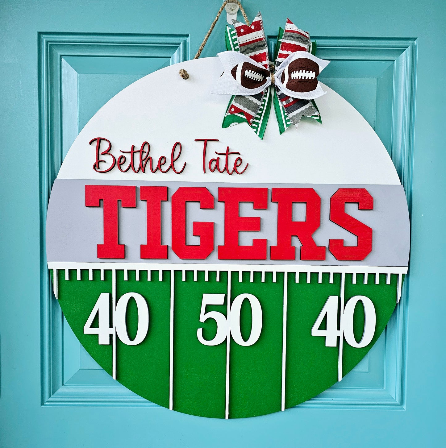 Football Yard Line Door Hanger