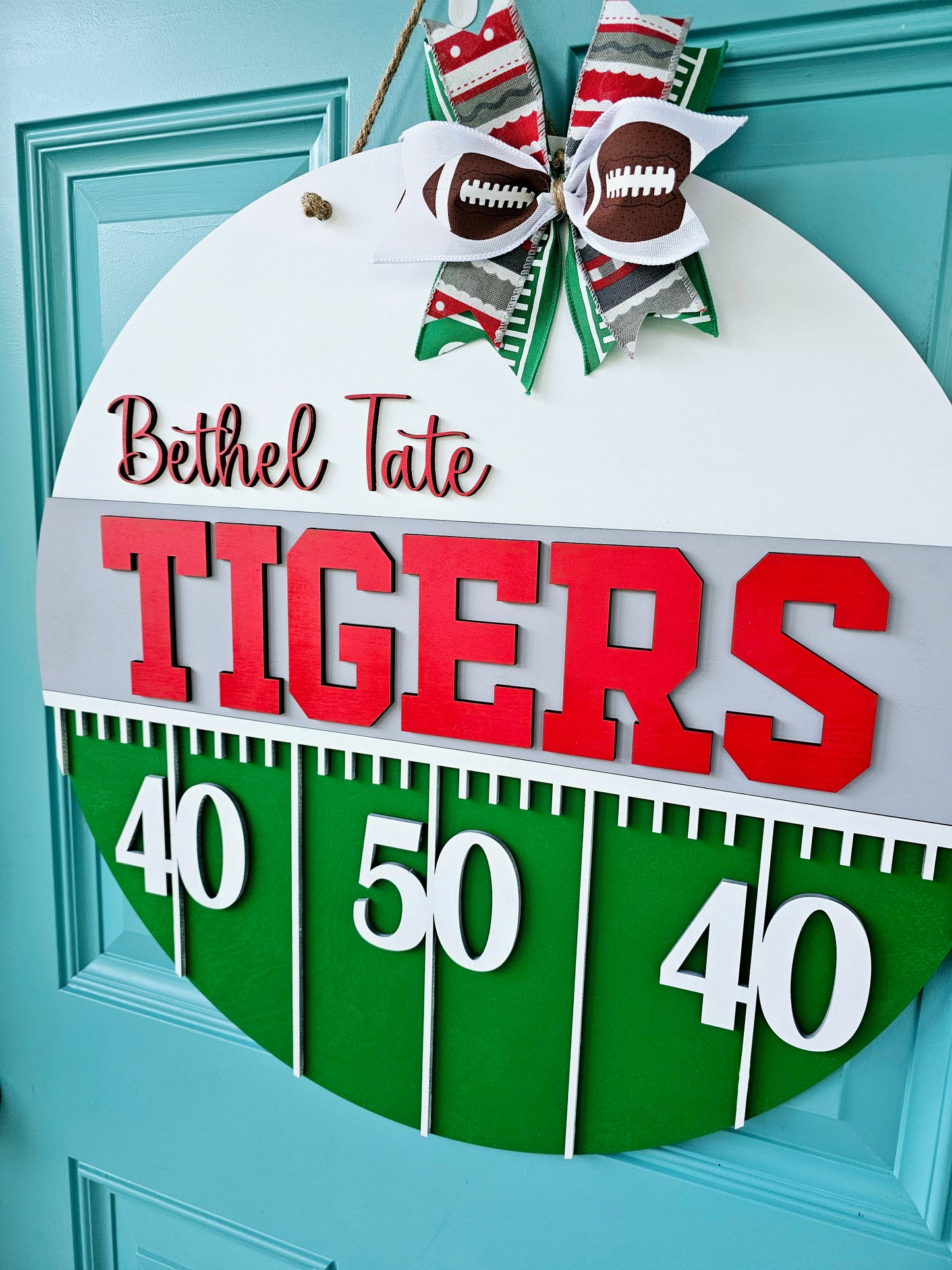 Football Yard Line Door Hanger