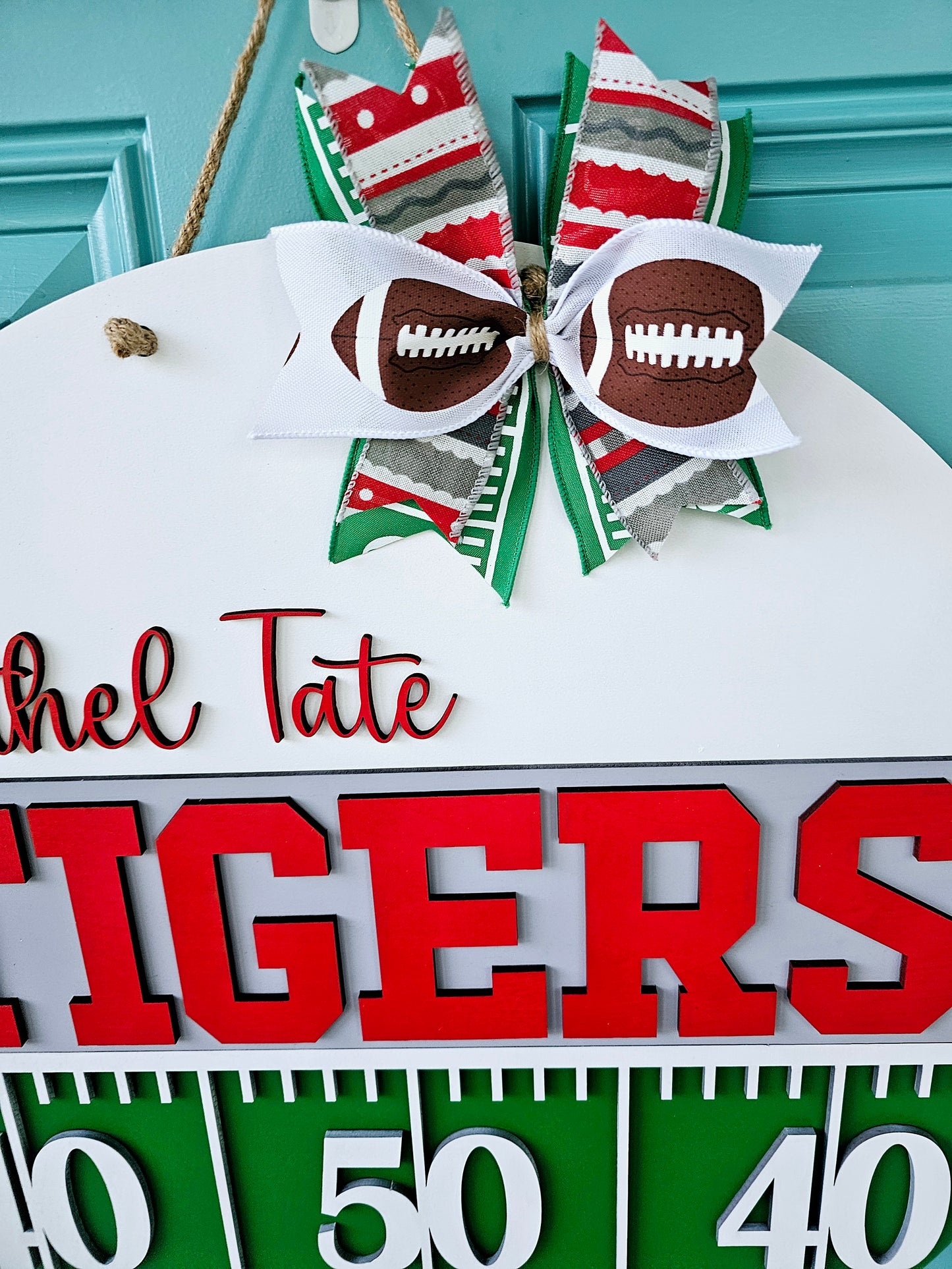 Football Yard Line Door Hanger