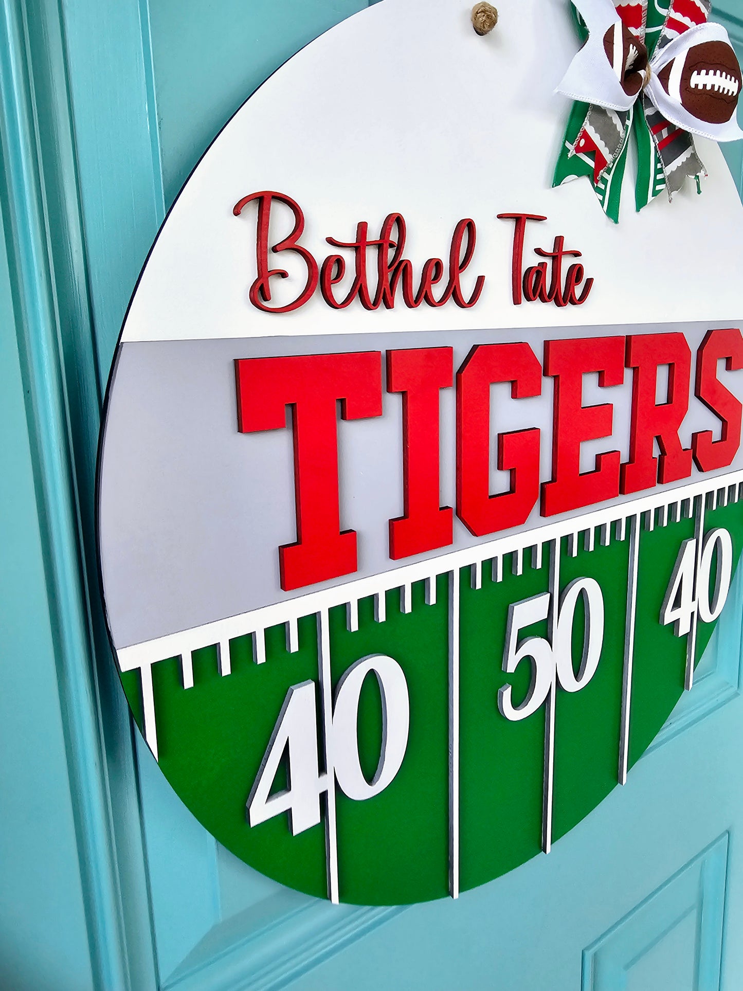 Football Yard Line Door Hanger