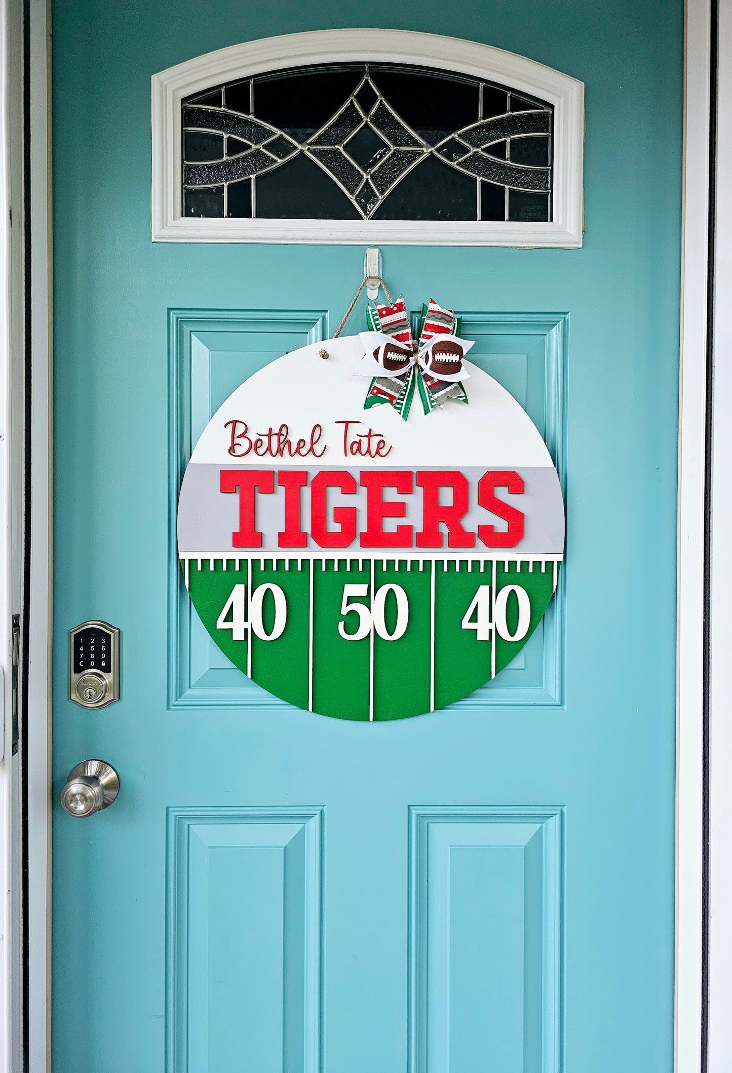 Football Yard Line Door Hanger