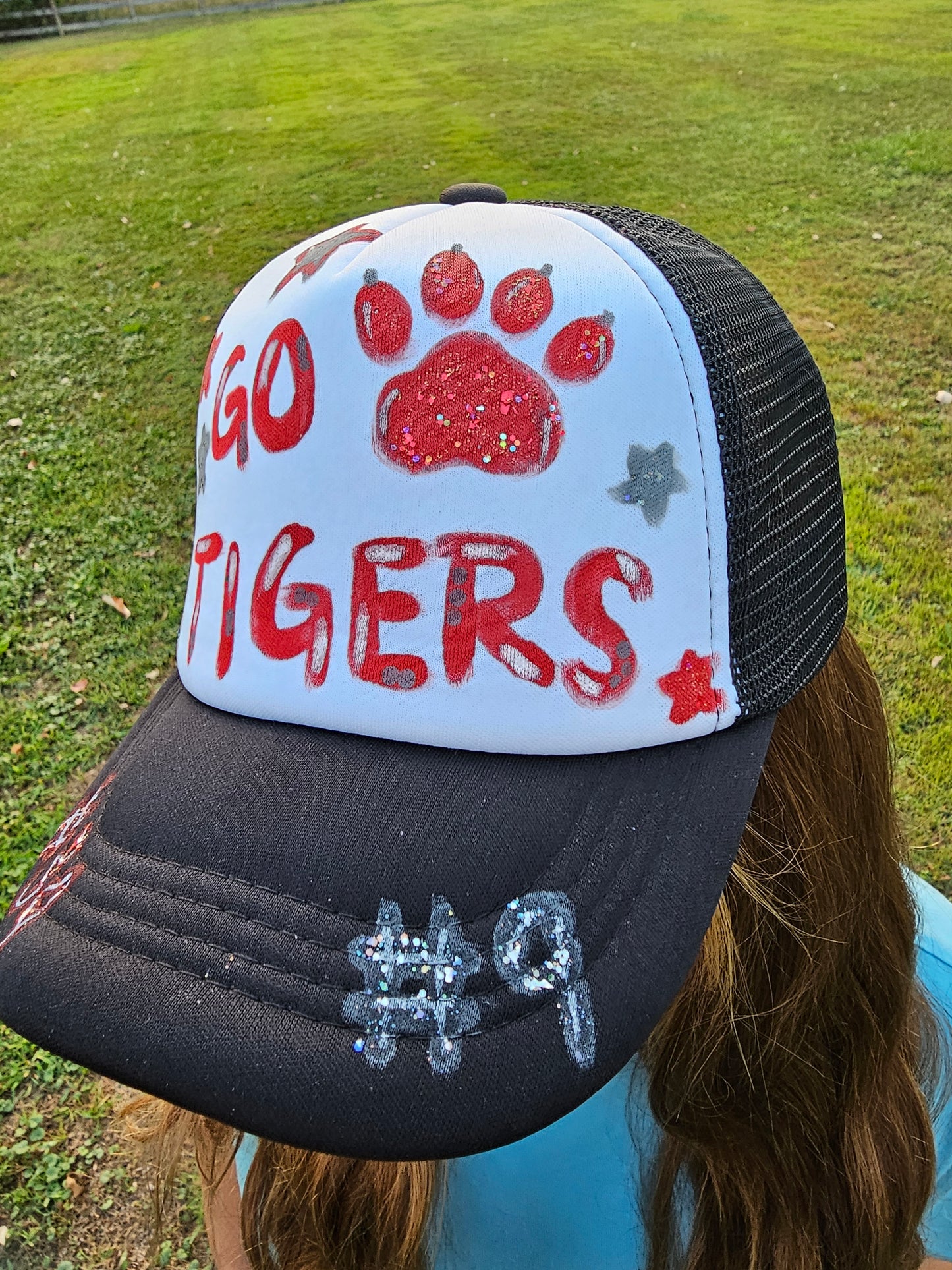 Team Spirit Hand painted Trucker Hats