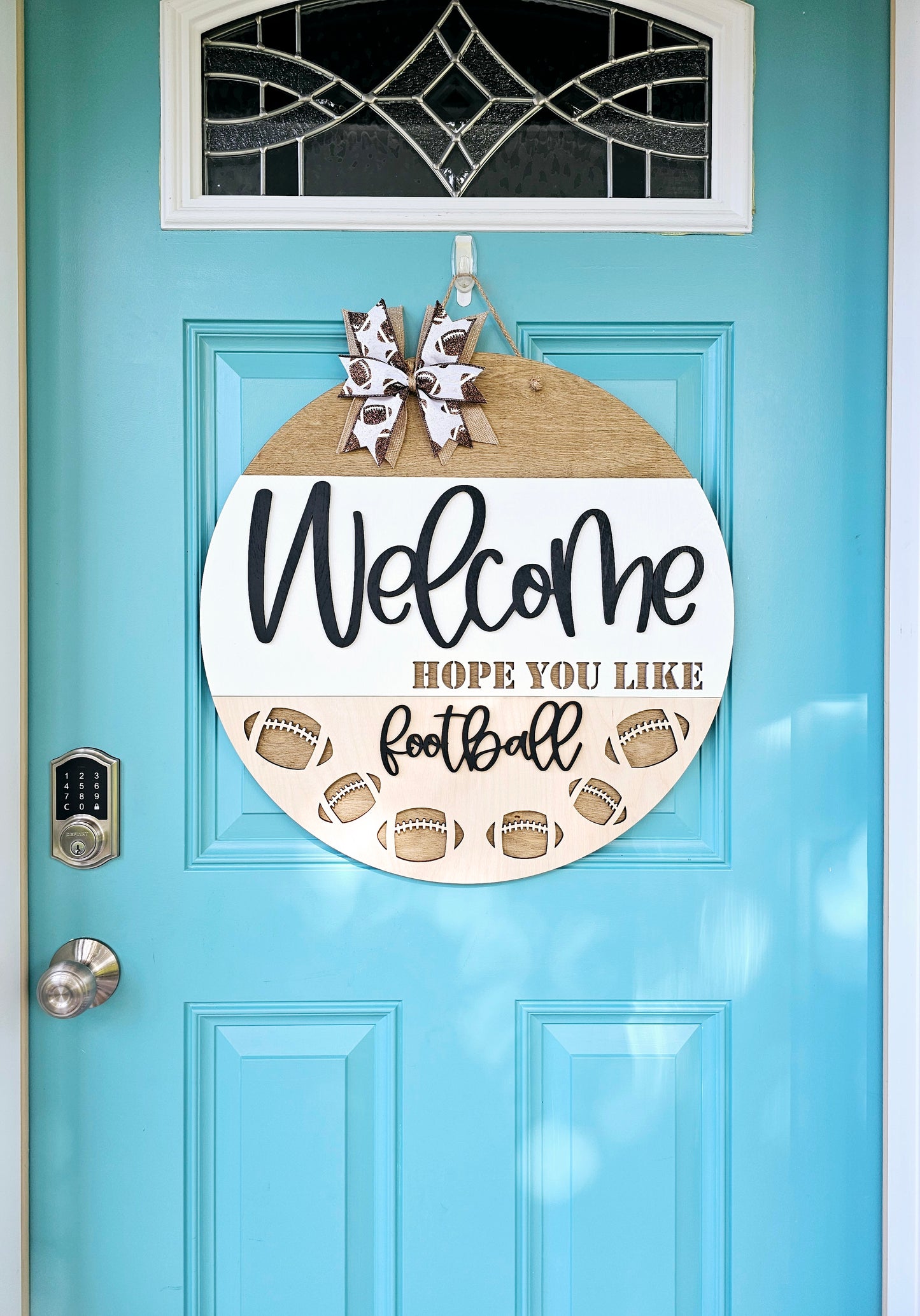 Welcome Hope You Like Football Door Hanger