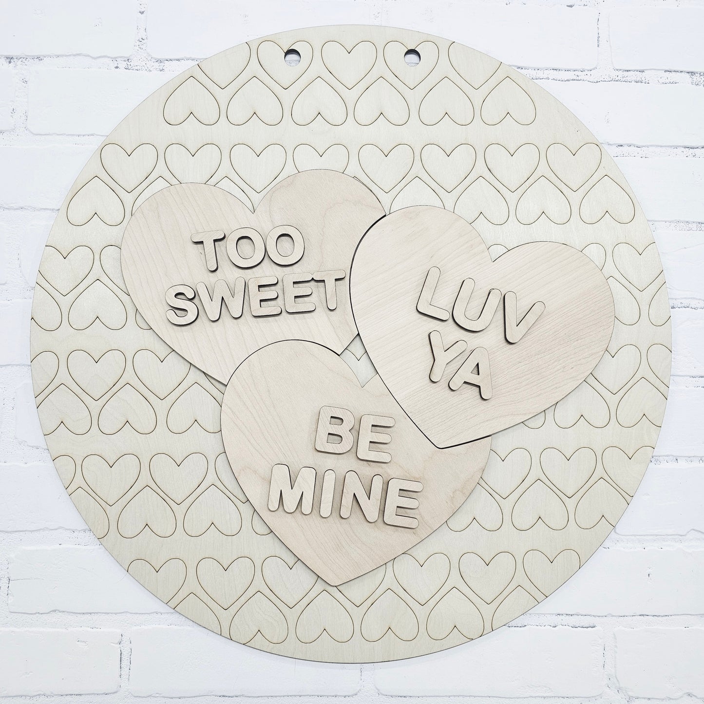 Conversation Heart Trio Door Hanger