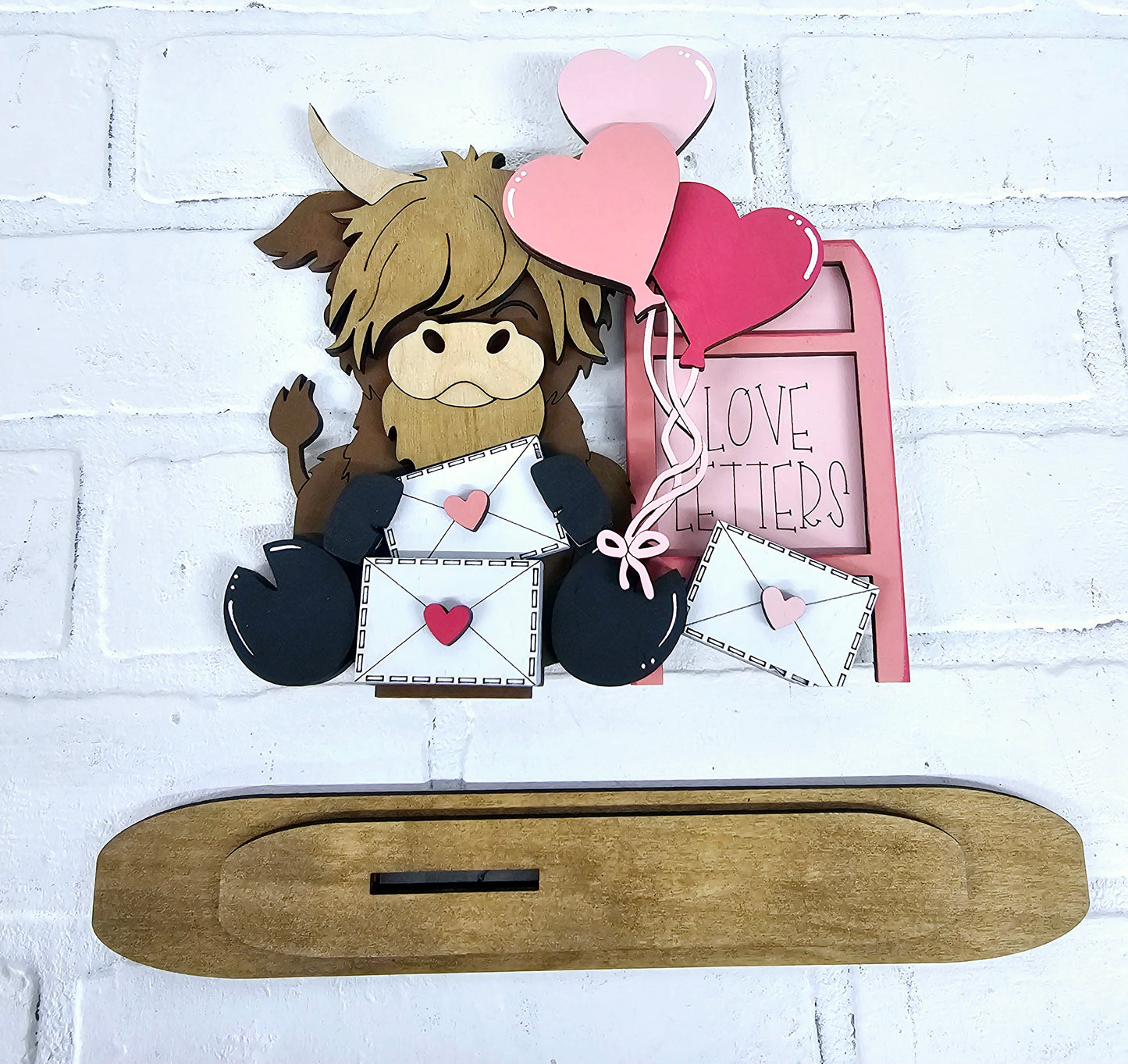 Freestanding Valentines Day Cow