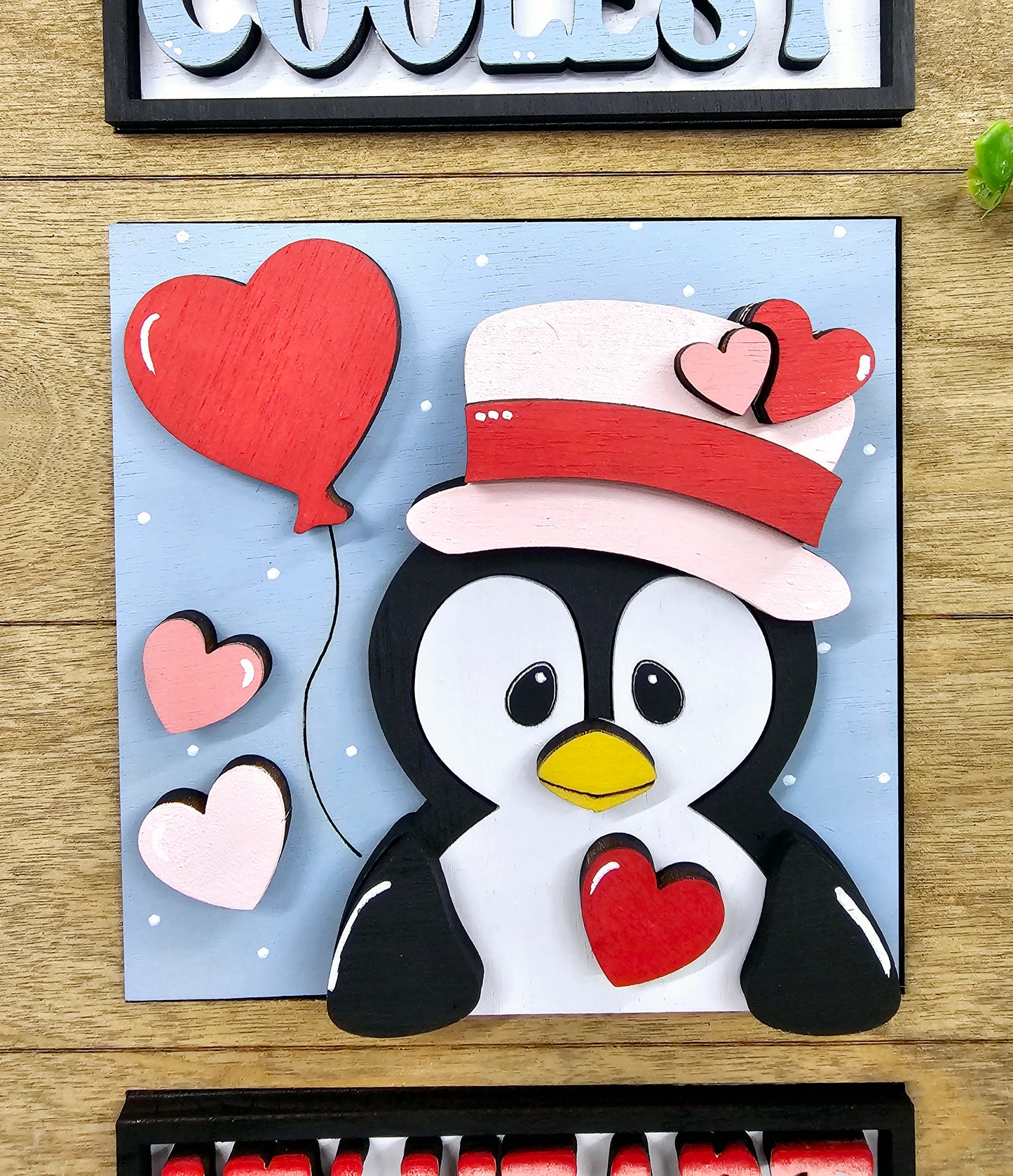 Valentine Penguins- Set of 3