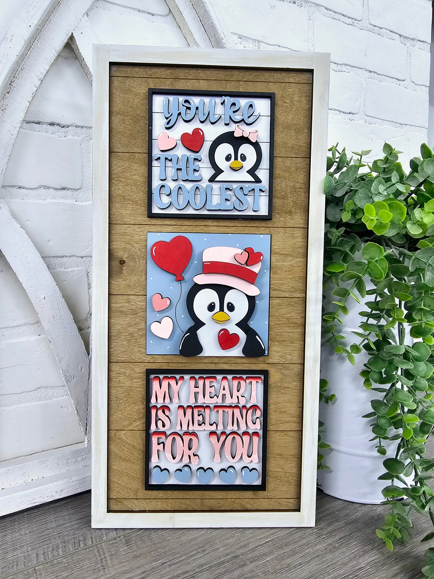 Valentine Penguins- Set of 3