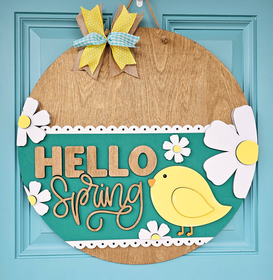 Spring Chicky Door Hanger