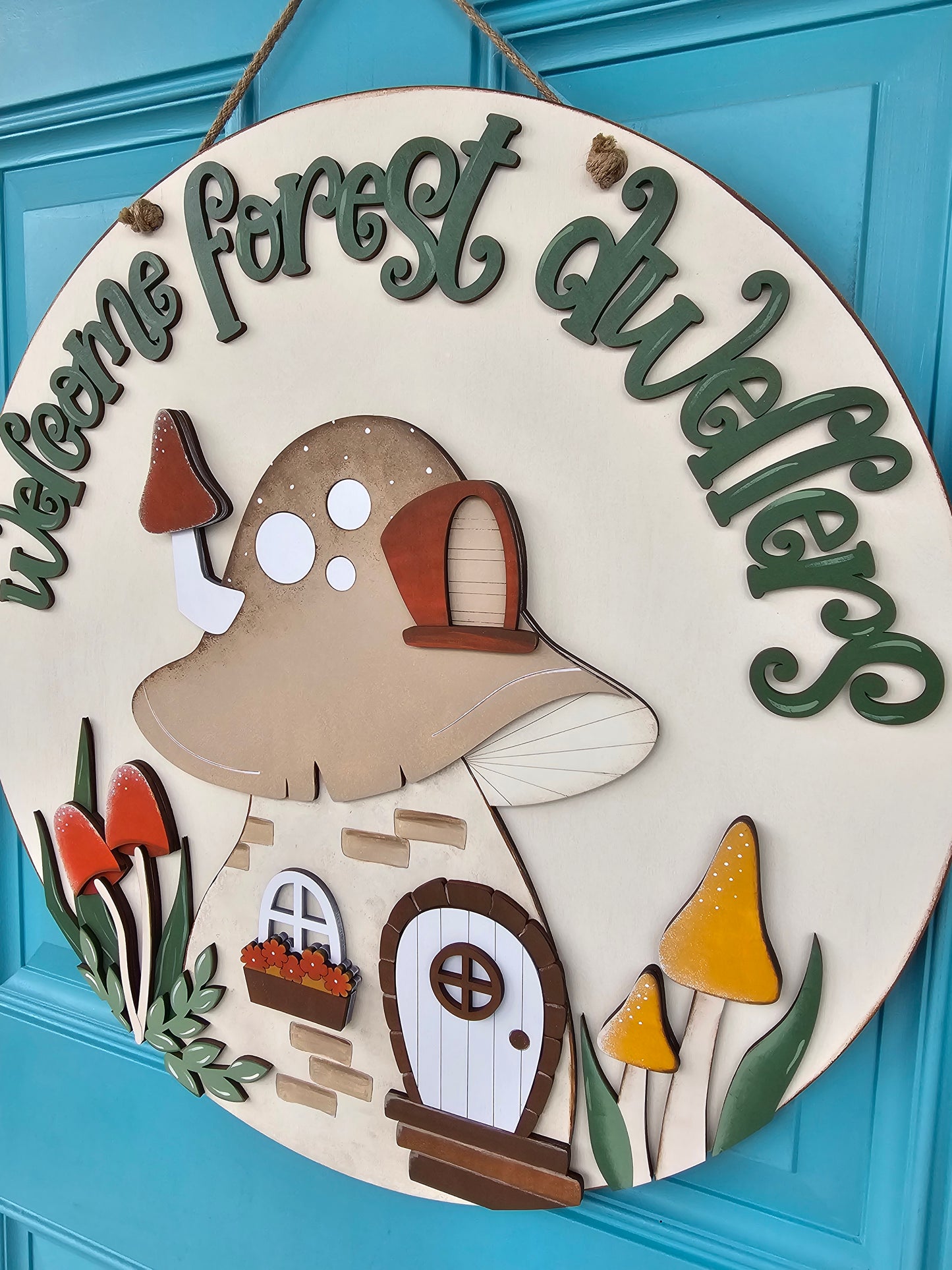 Welcome Forest Dwellers Door Hanger