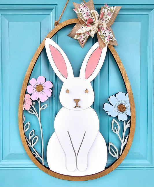 Dainty Bunny Egg Door Hanger