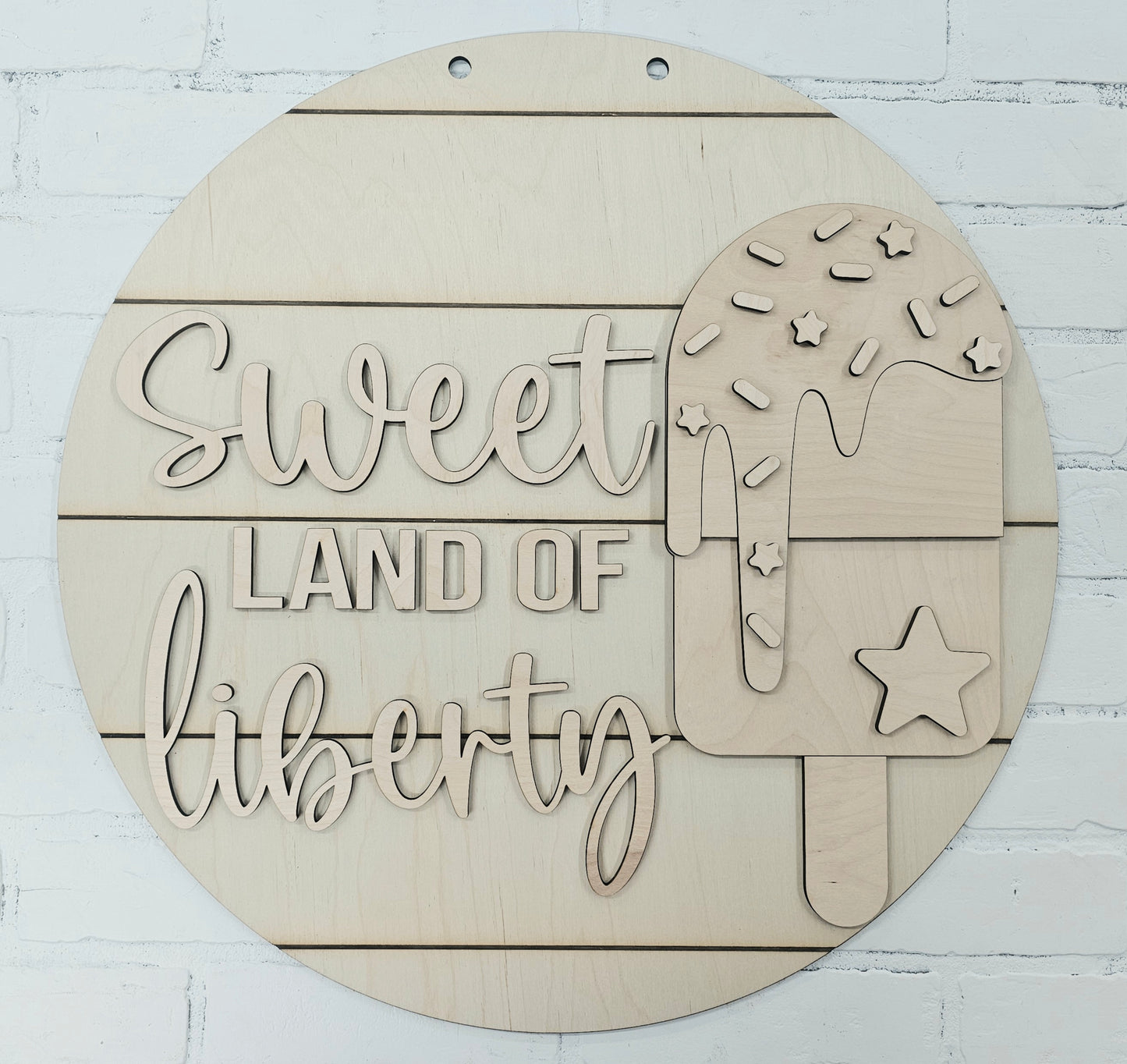 Sweet Land of Liberty Popsicle Door Hanger