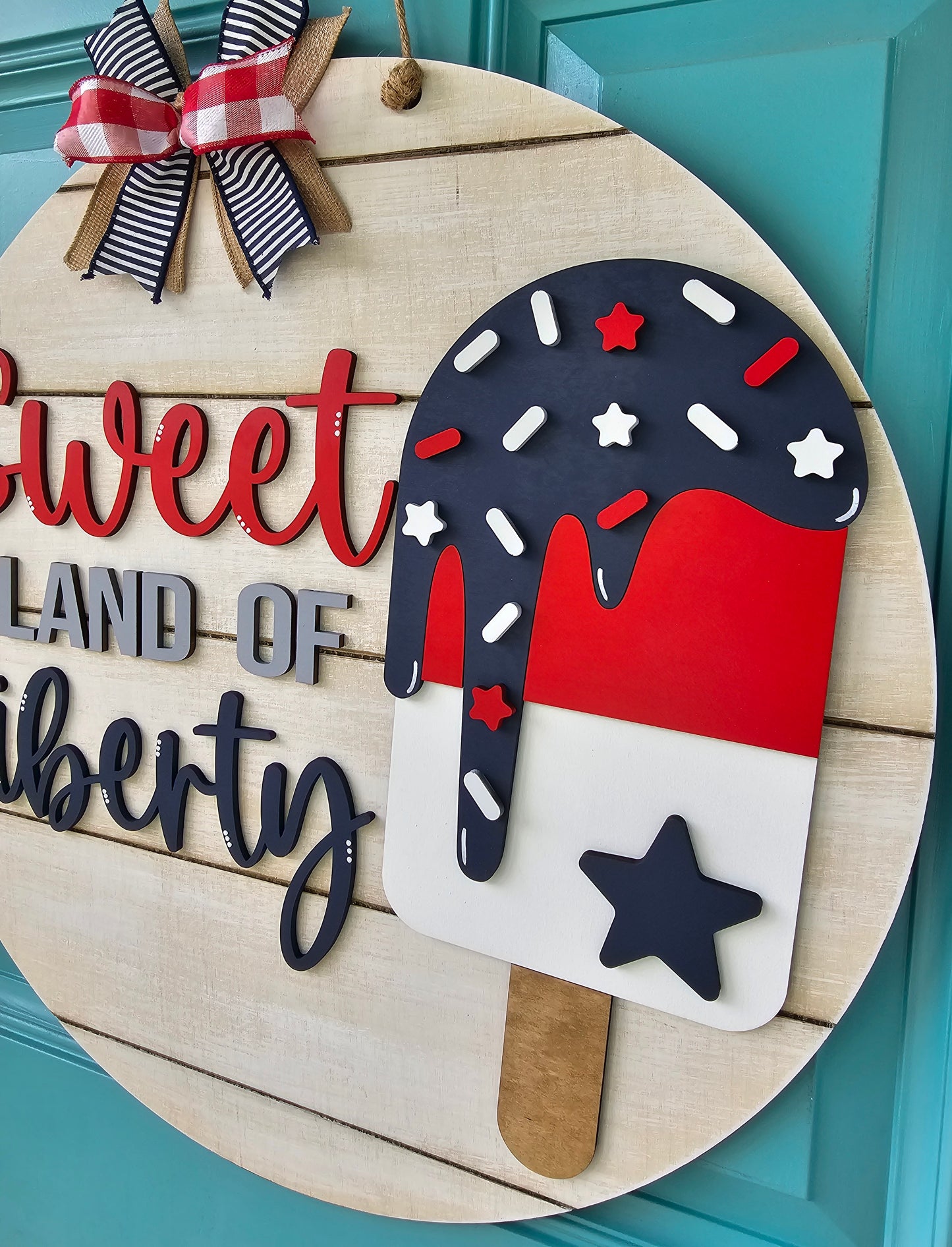 Sweet Land of Liberty Popsicle Door Hanger