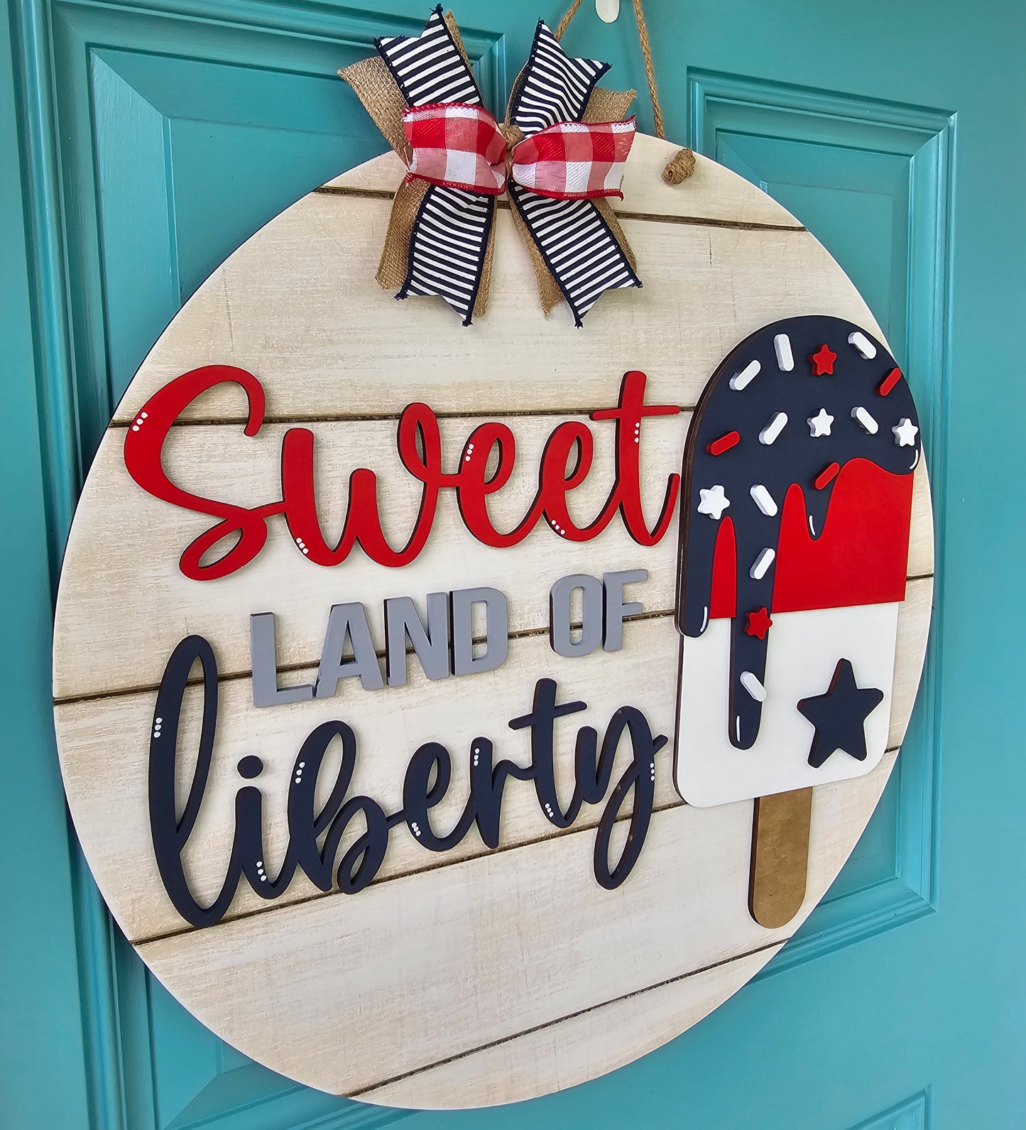 Sweet Land of Liberty Popsicle Door Hanger