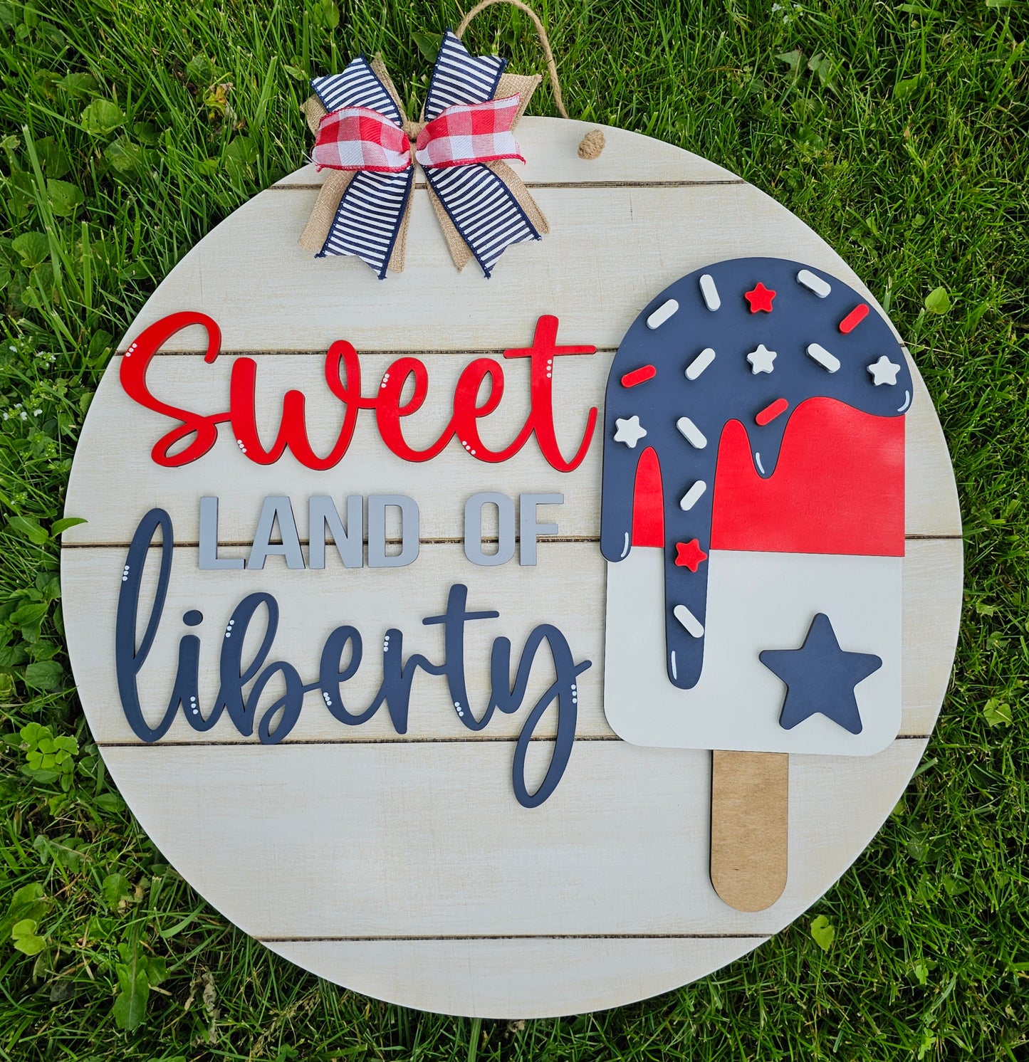 Sweet Land of Liberty Popsicle Door Hanger