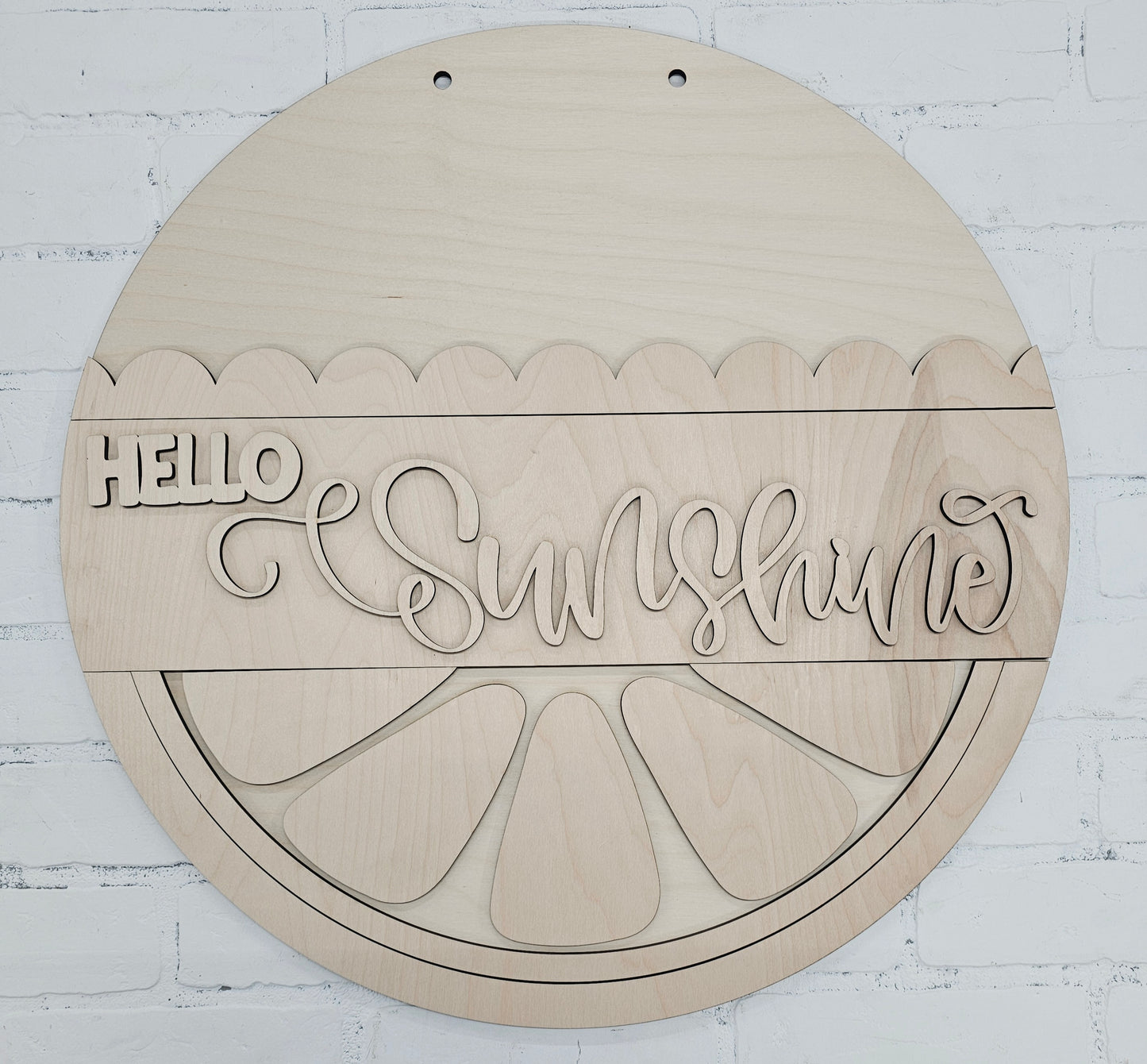 Hello Sunshine Pink Lemonade Door Hanger