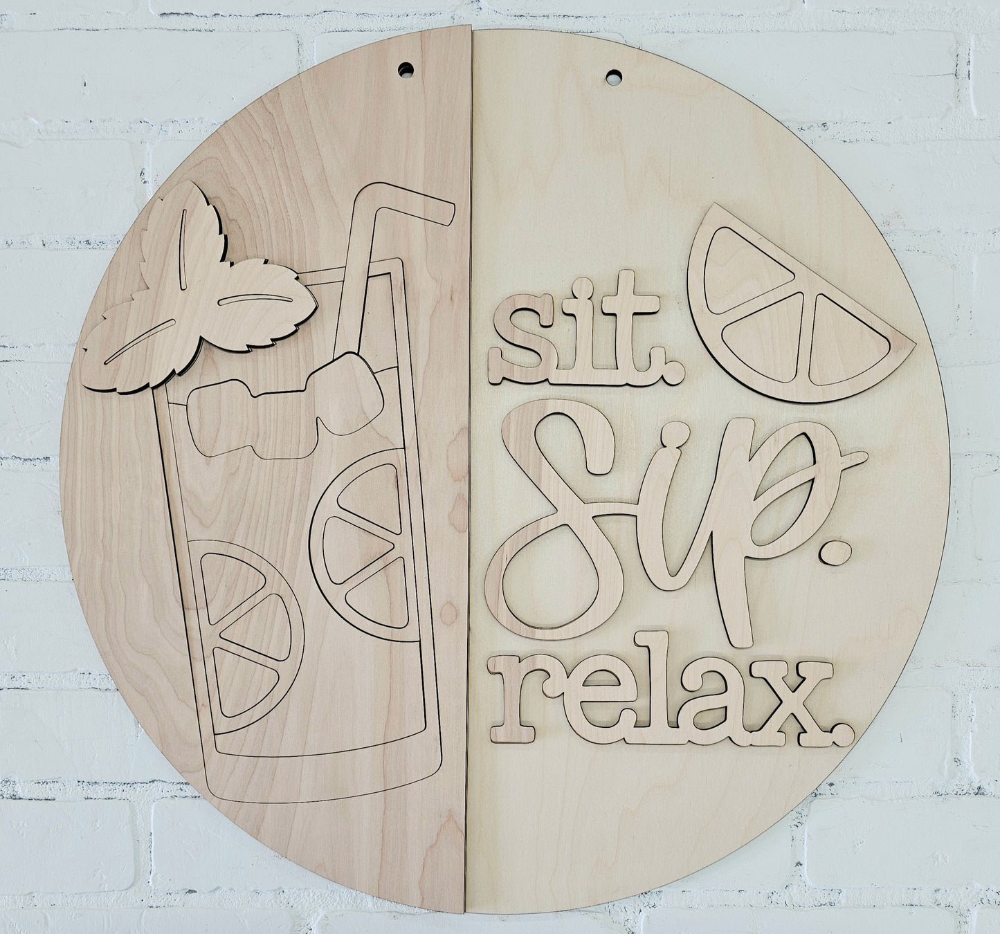 Sit Sip and Relax Door Hanger