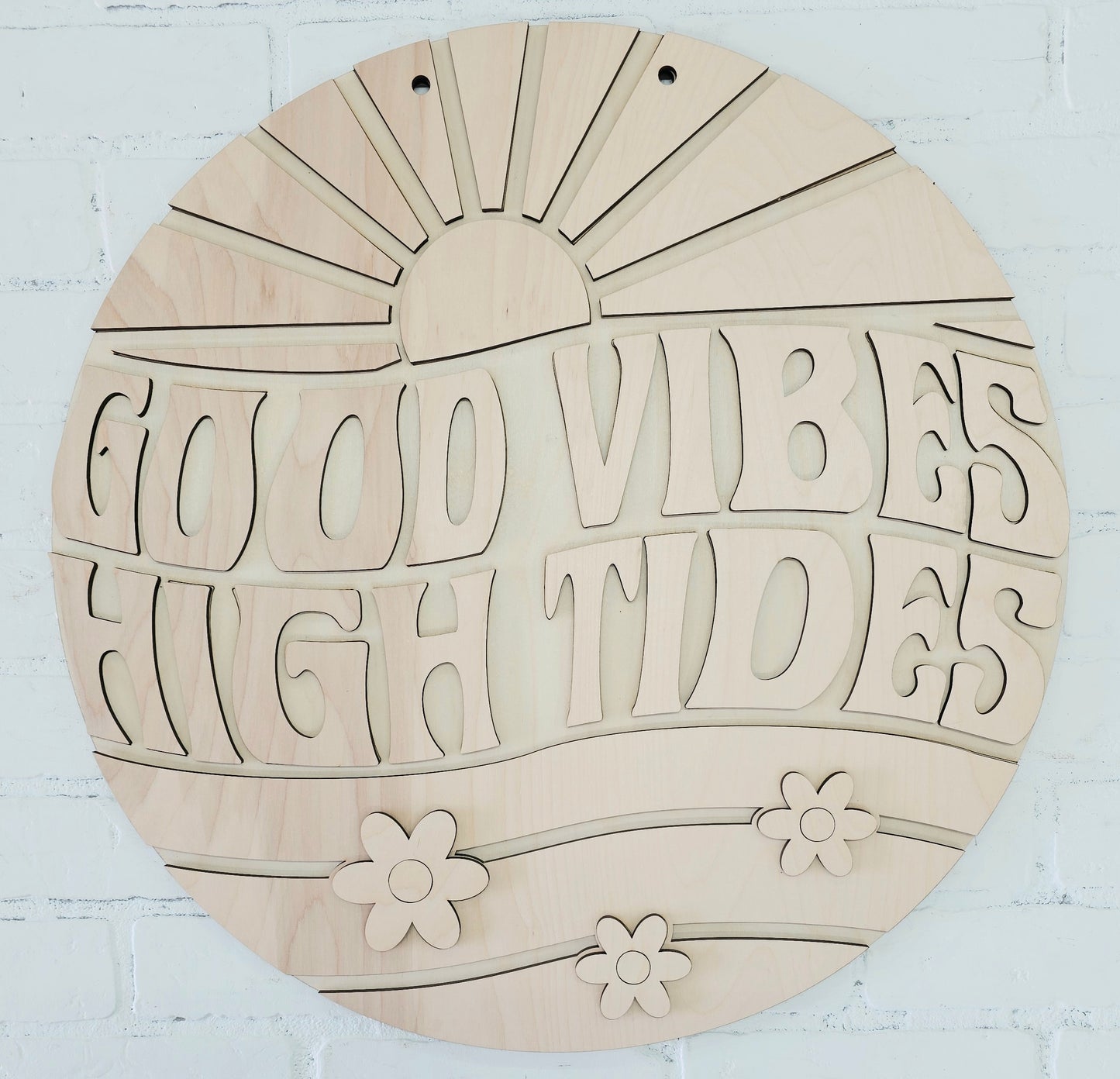 Good Vibes High Tides Door Hanger