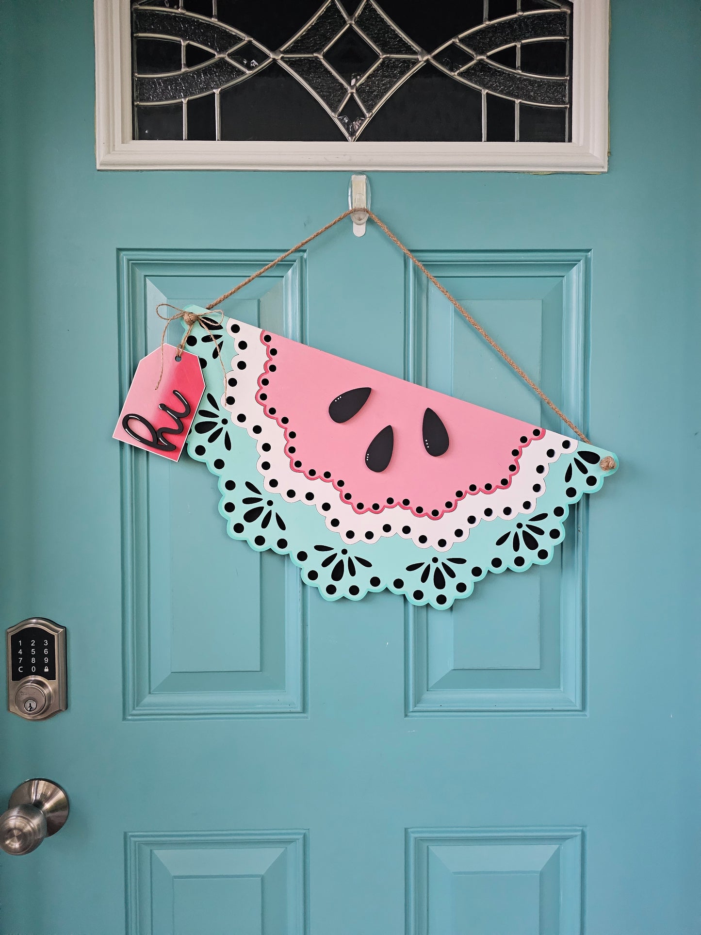 Hi Half Watermelon Door Hanger