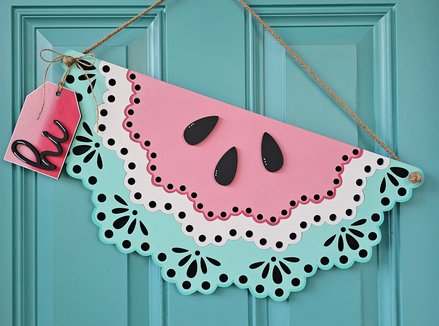 Hi Half Watermelon Door Hanger
