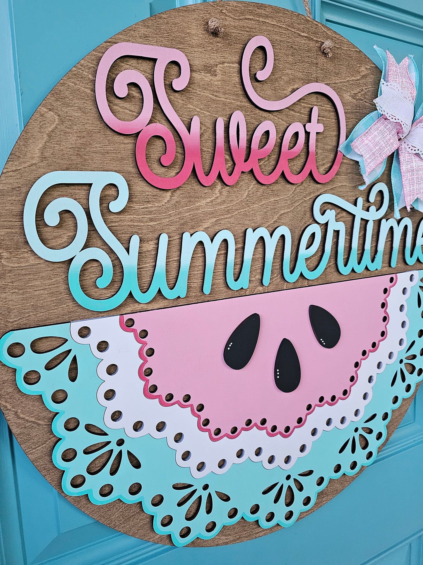 Sweet Summertime Watermelon Door Hanger