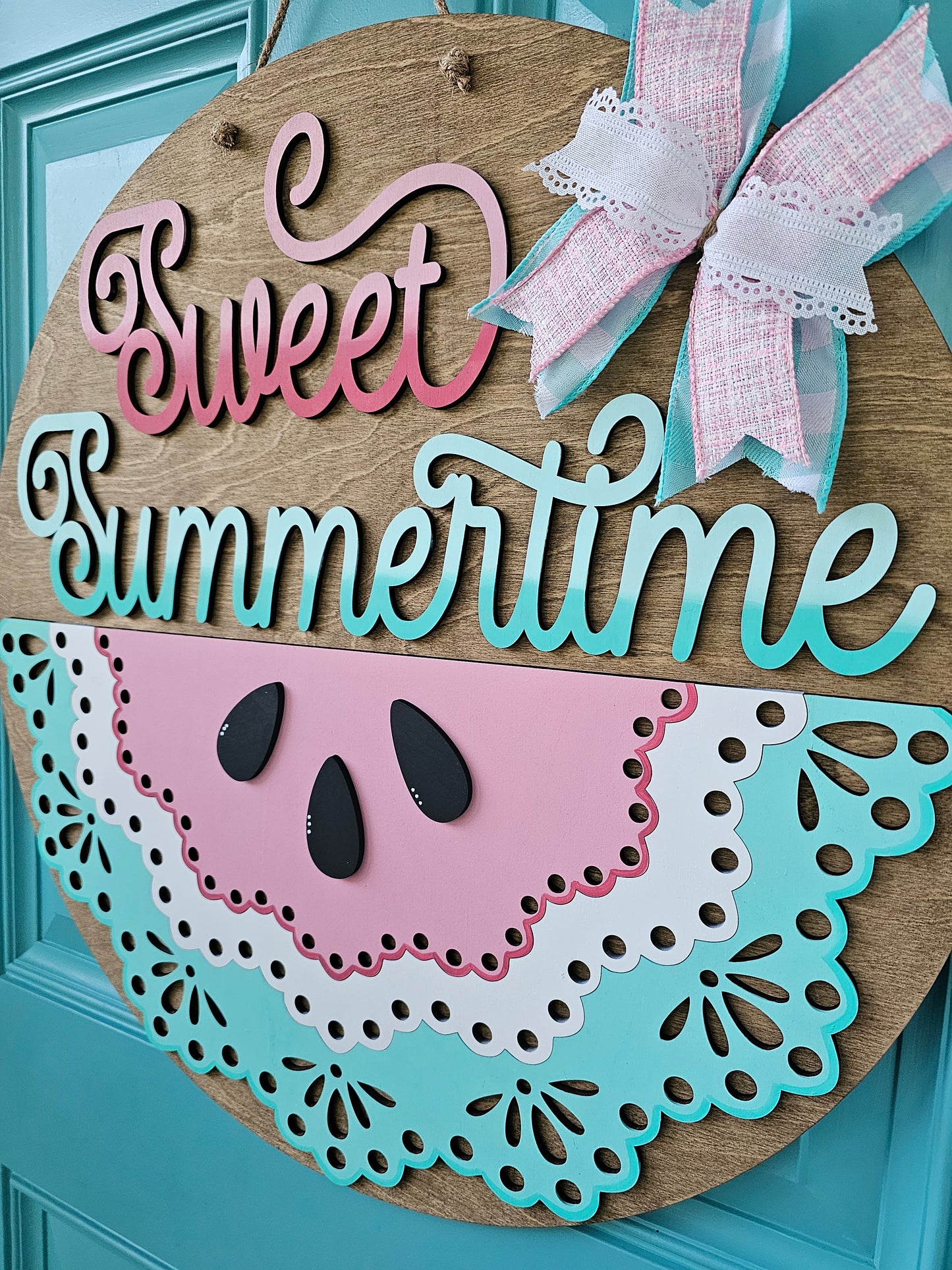 Sweet Summertime Watermelon Door Hanger